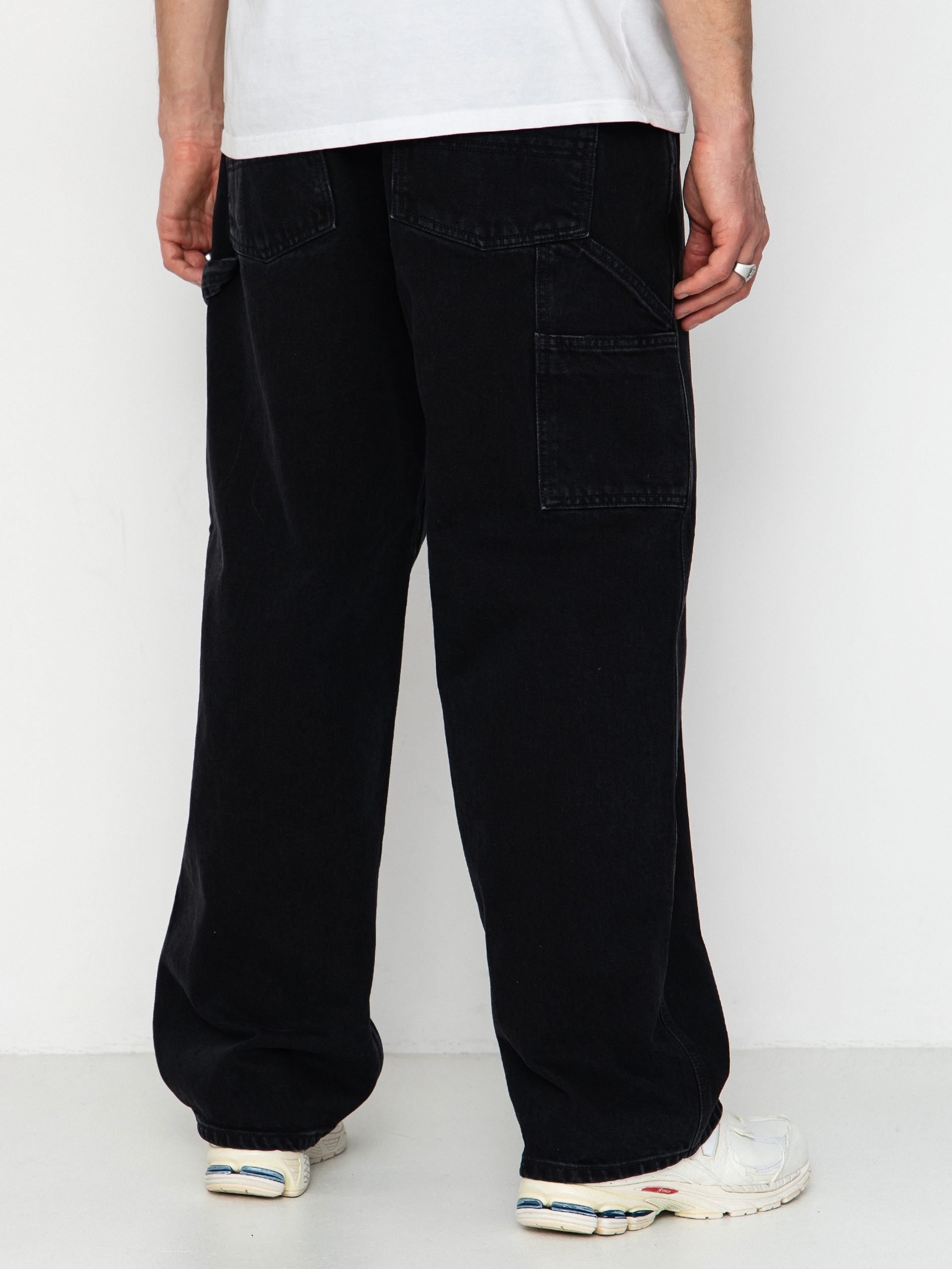 Carhartt WIP Belmont Kisnadrág (black stone washed)