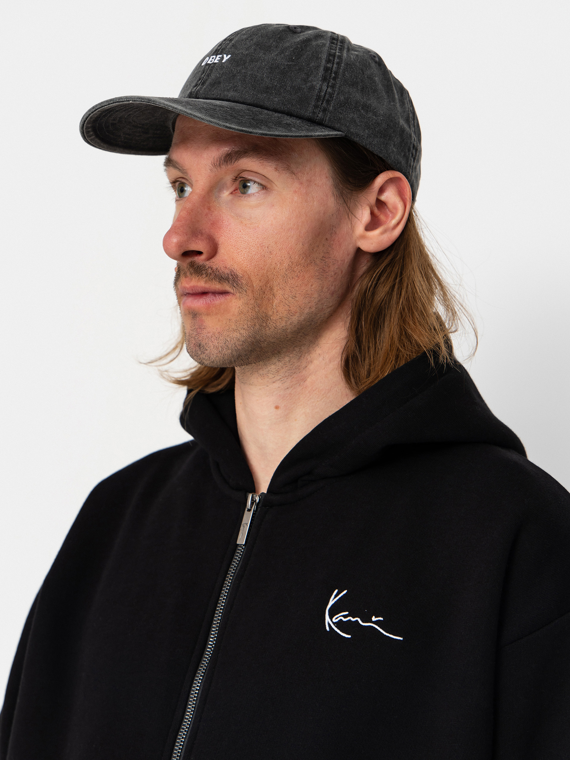 Karl Kani Chest Signature Essential ZHD Kapucnis pulóver (dark grey)