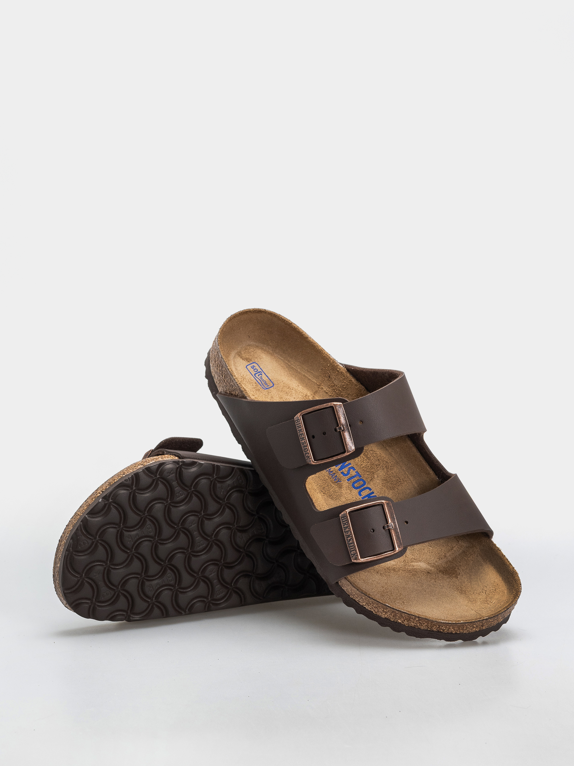 Birkenstock Arizona Soft Footbed Birko Flor Regular Flip-flop papucsok (dark brown)