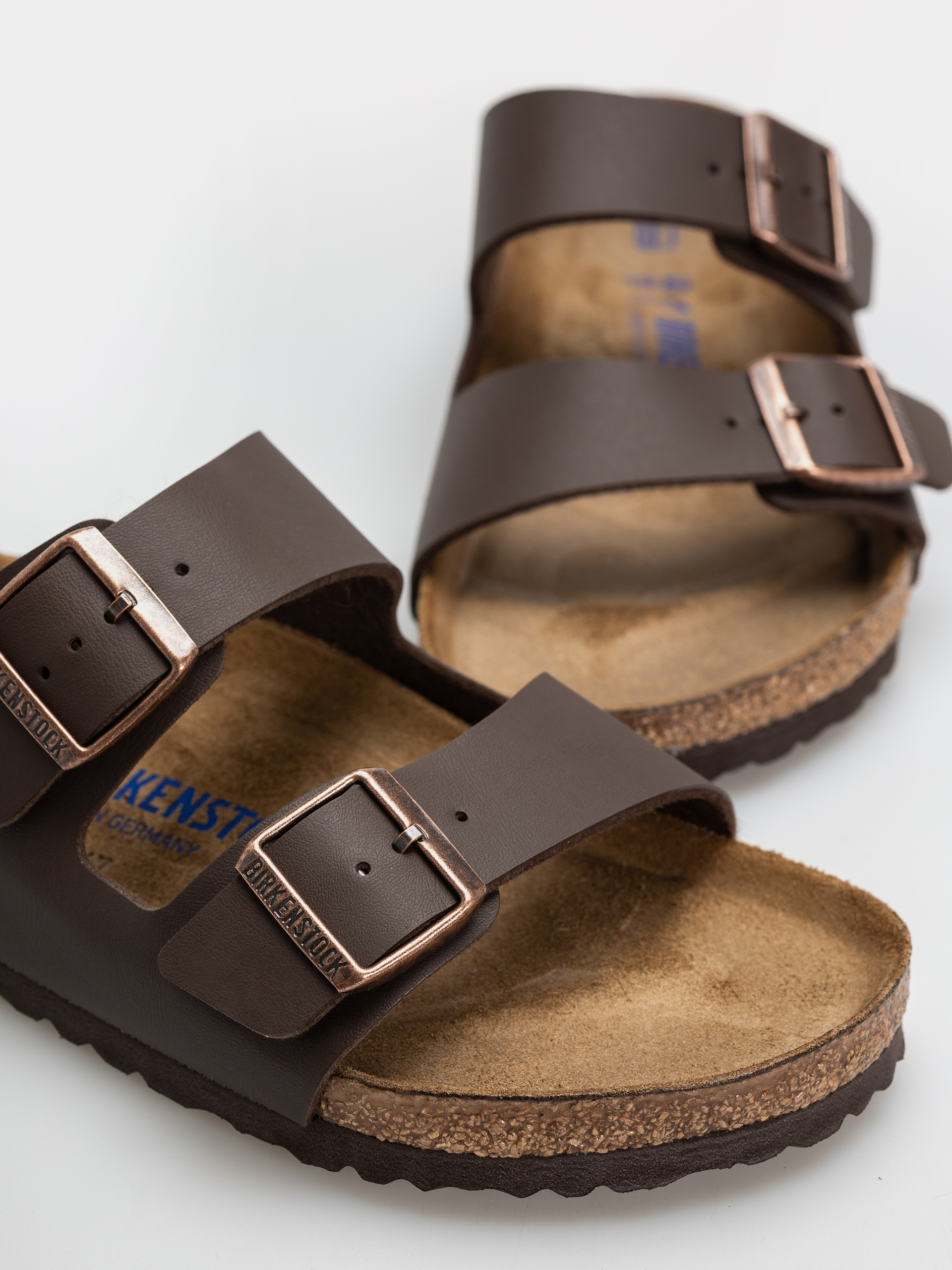 Birkenstock Arizona Soft Footbed Birko Flor Regular Flip-flop papucsok (dark brown)