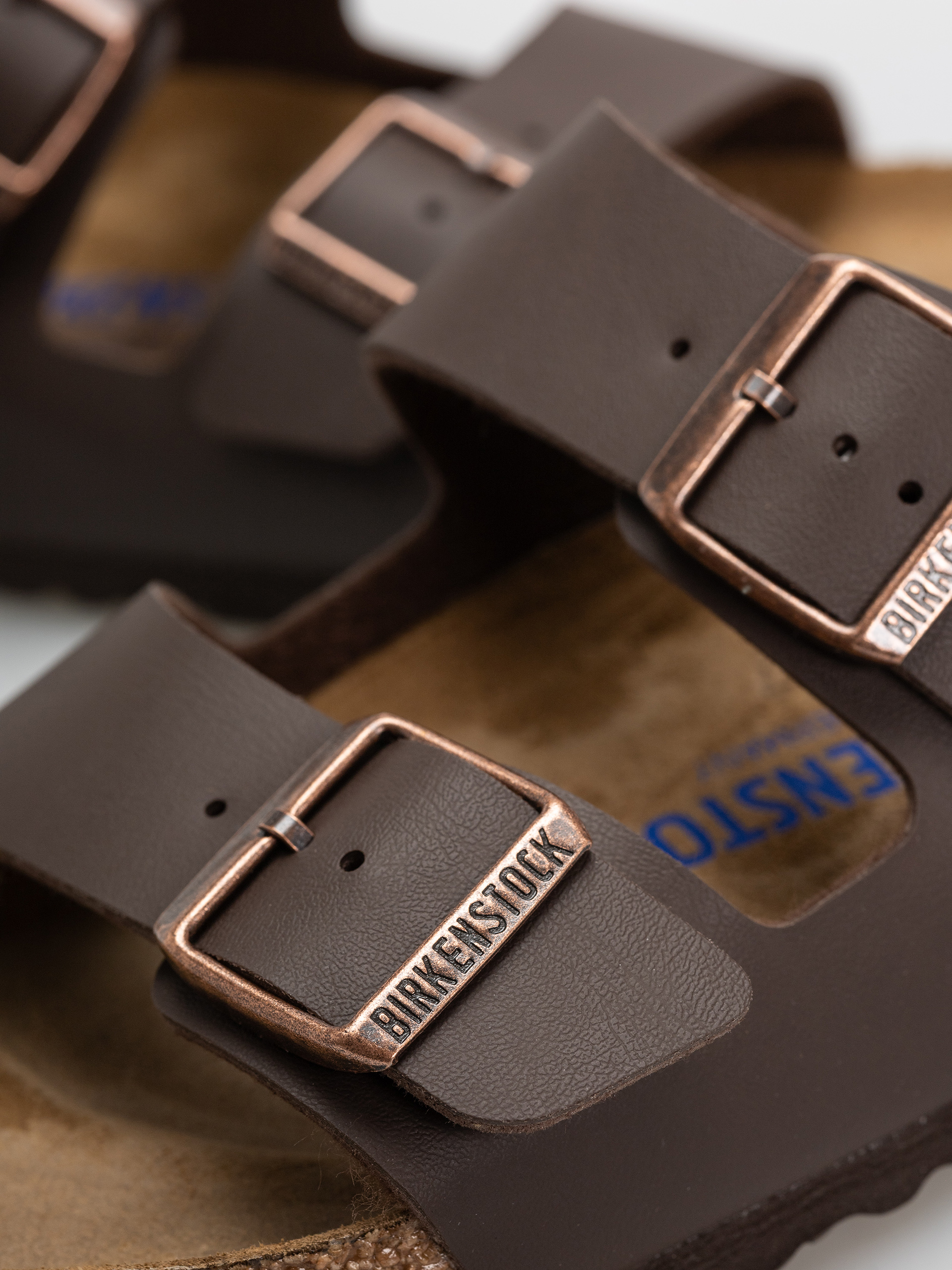 Birkenstock Arizona Soft Footbed Birko Flor Regular Flip-flop papucsok (dark brown)