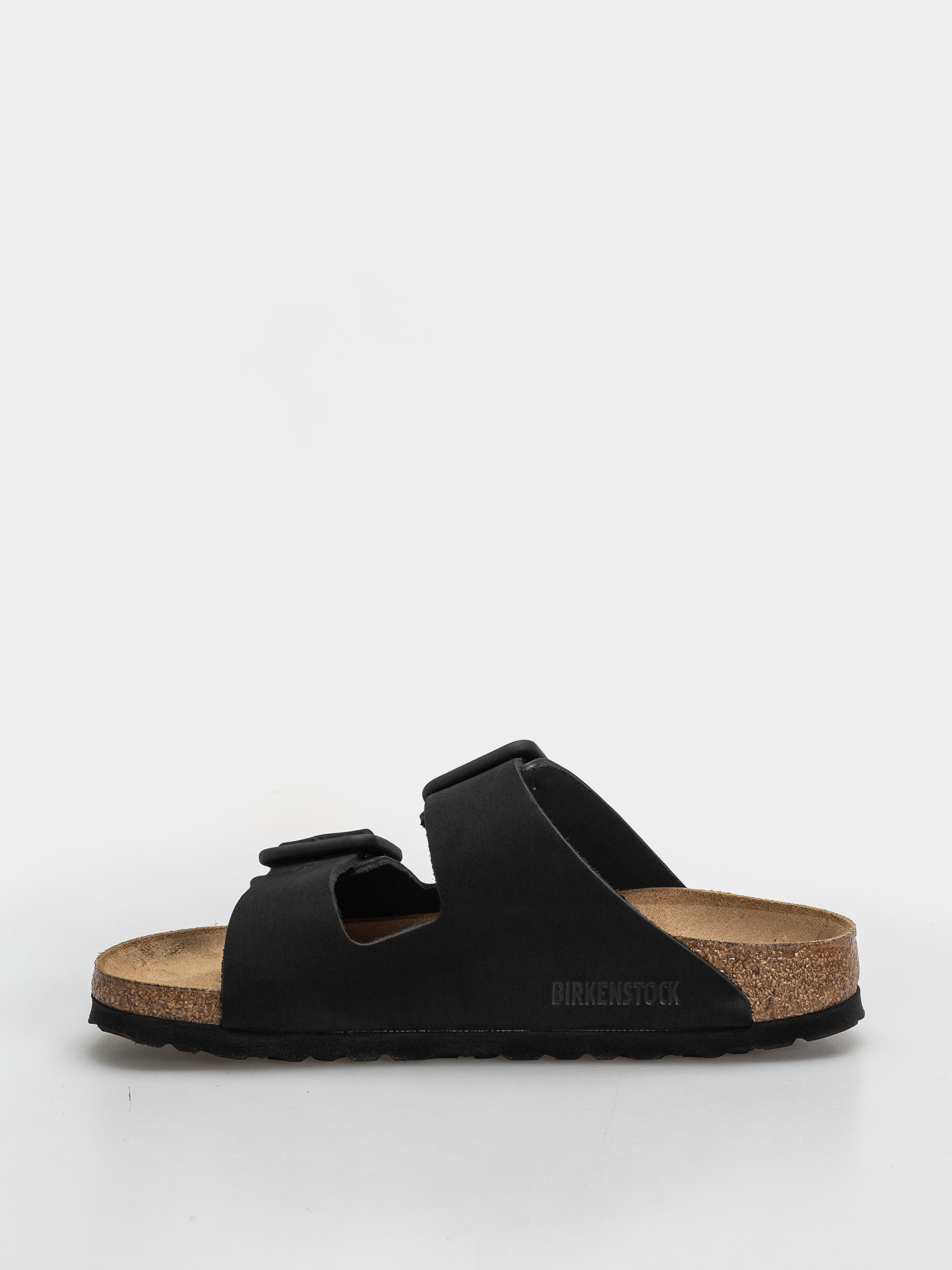 Birkenstock Arizona Wire Buckle Nubuck Leather Narrow Flip-flop papucsok (black)