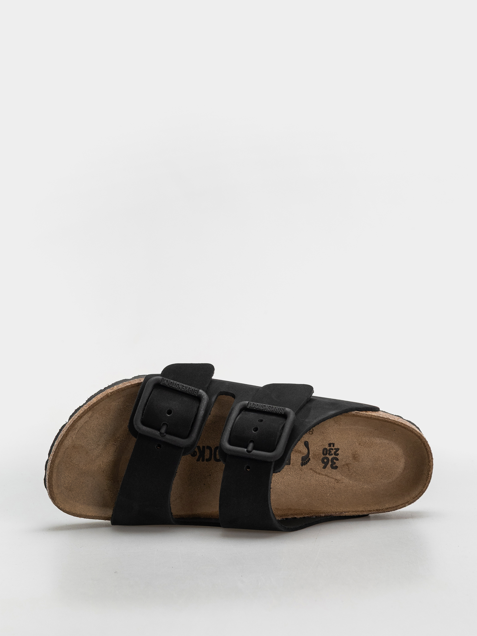 Birkenstock Arizona Wire Buckle Nubuck Leather Narrow Flip-flop papucsok (black)
