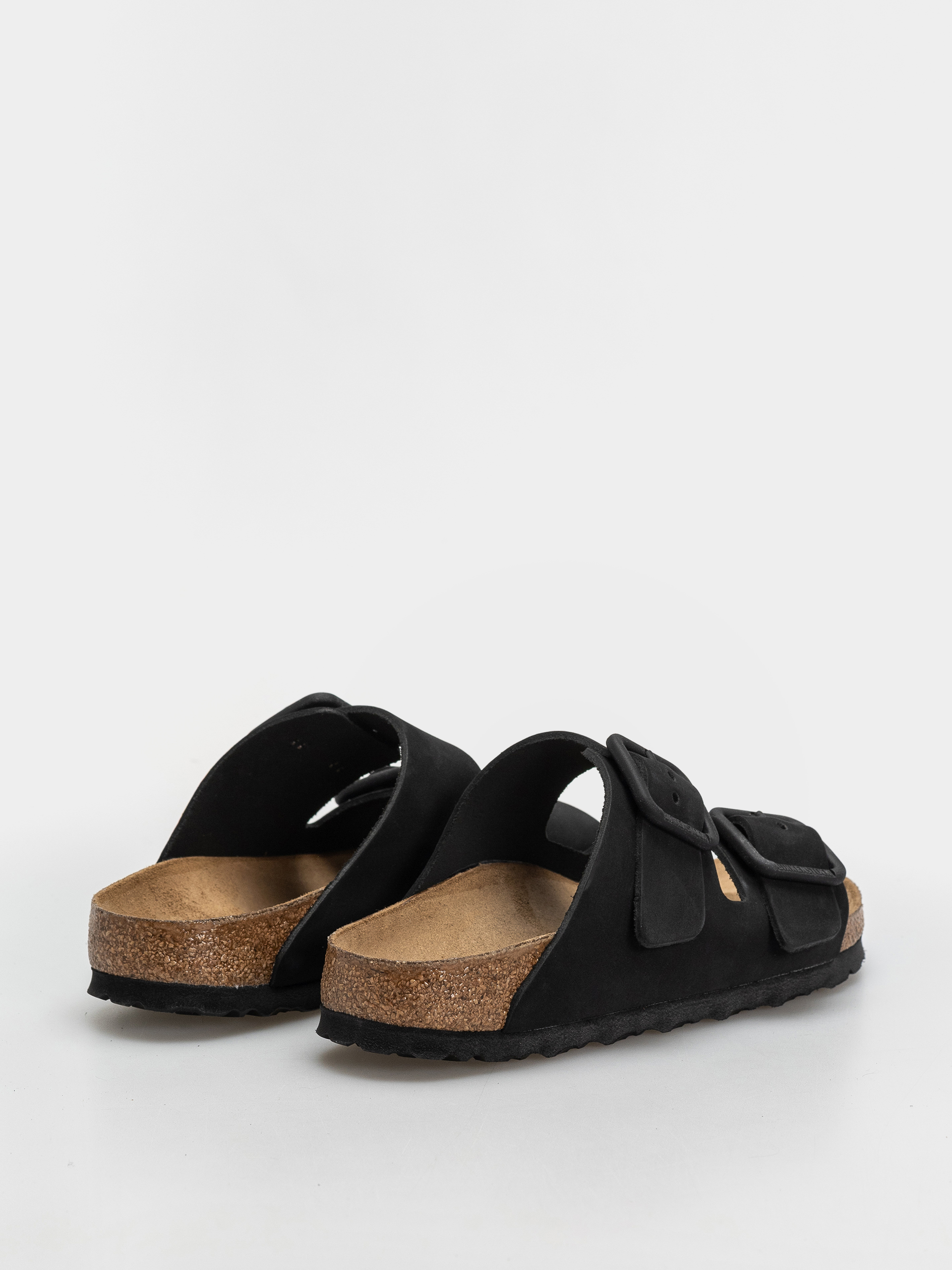 Birkenstock Arizona Wire Buckle Nubuck Leather Narrow Flip-flop papucsok (black)