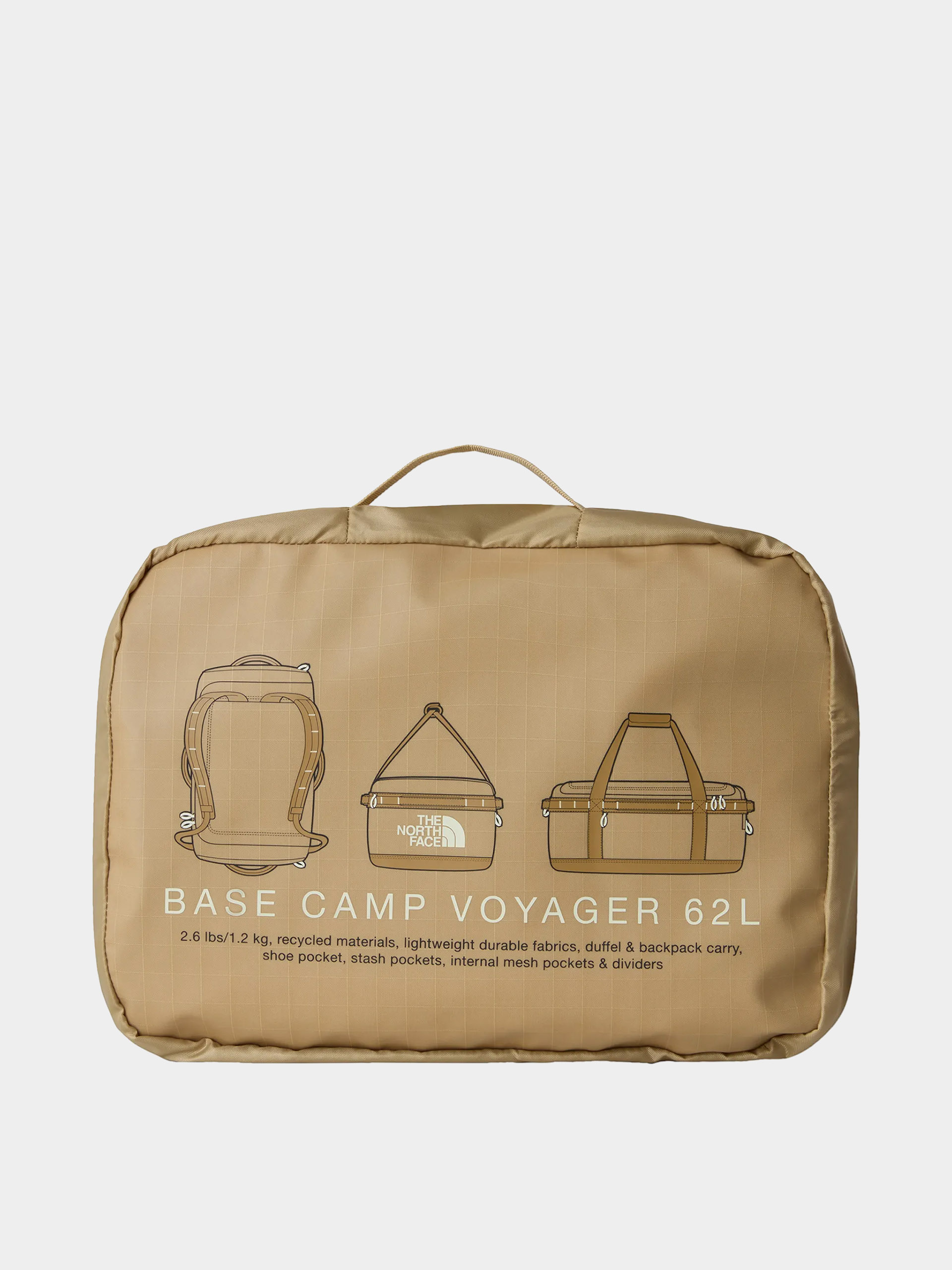 Táska The North Face Base Camp Voyager Duffel 62L (khaki stone/uti)