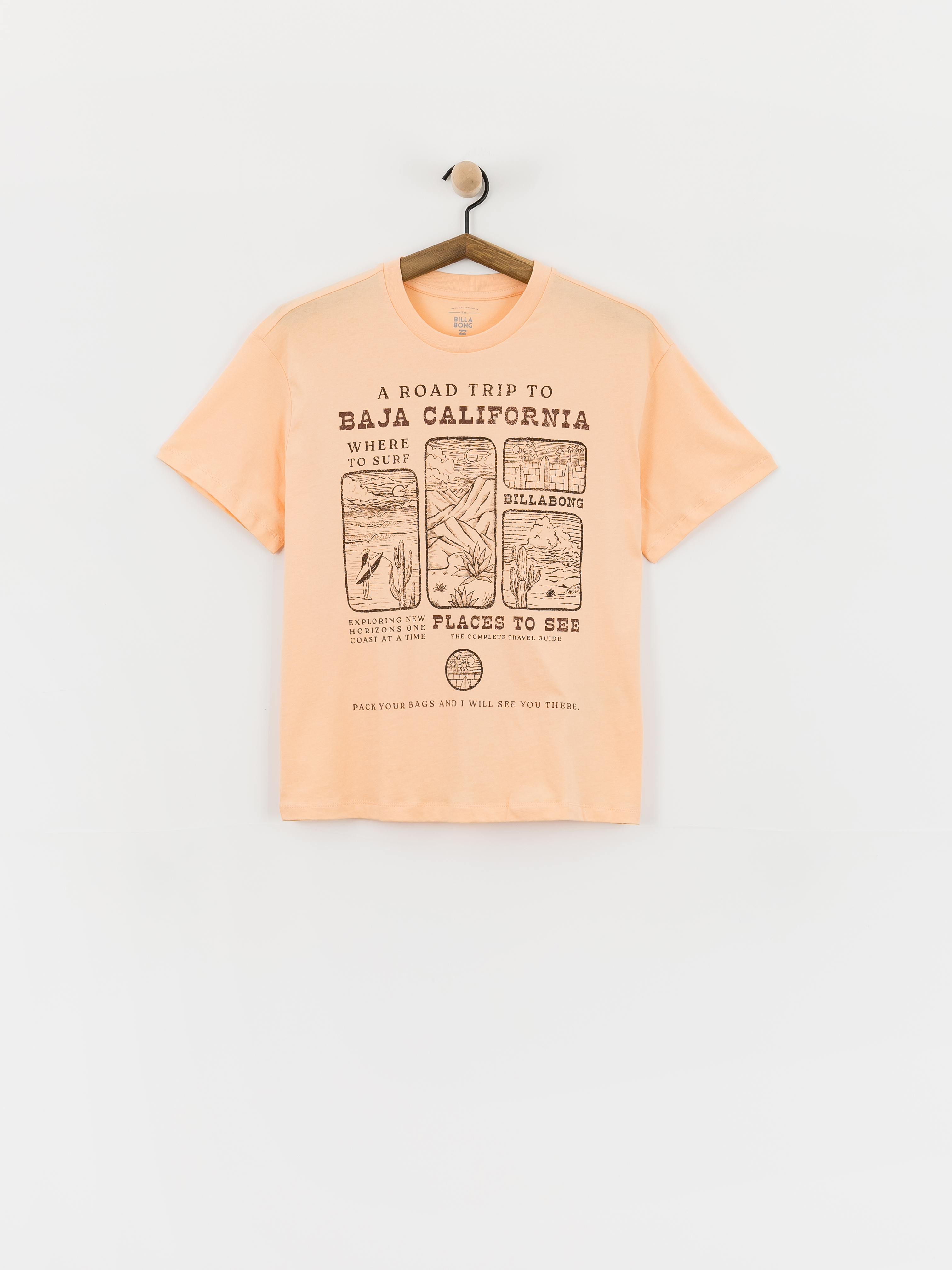 Billabong Flying To The Moon Wmn Póló (soft peach)