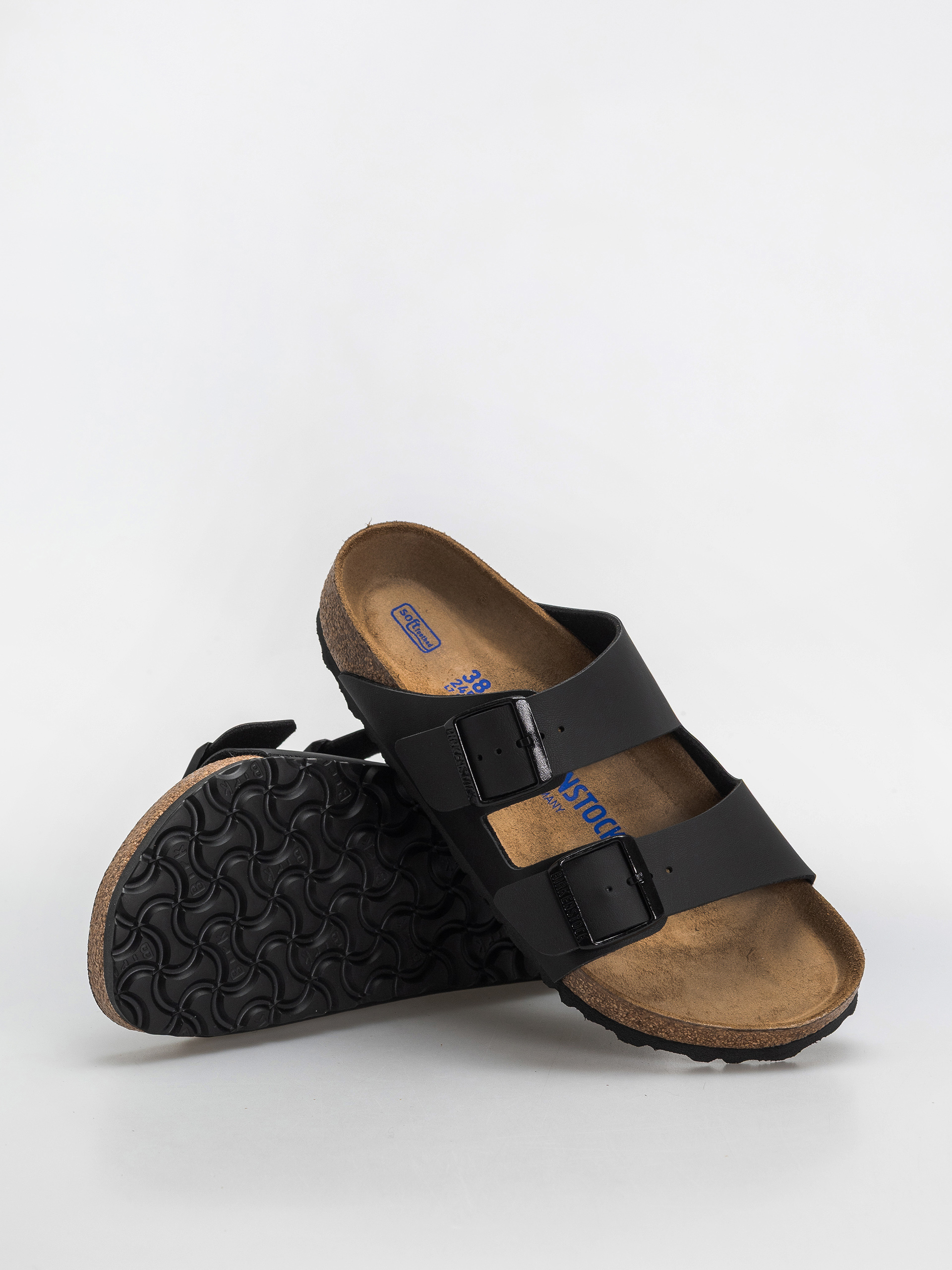 Flip-flop papucsok Birkenstock Arizona Soft Footbed Birko Flor Regular (black)