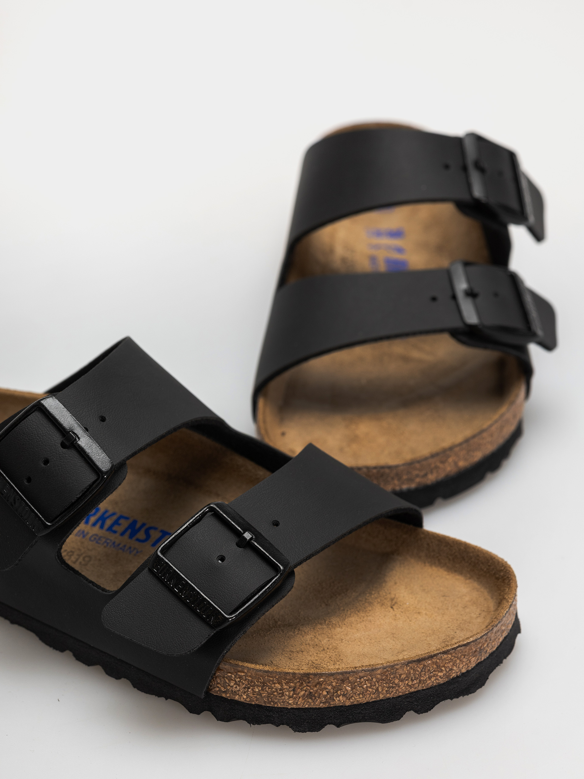 Flip-flop papucsok Birkenstock Arizona Soft Footbed Birko Flor Regular (black)