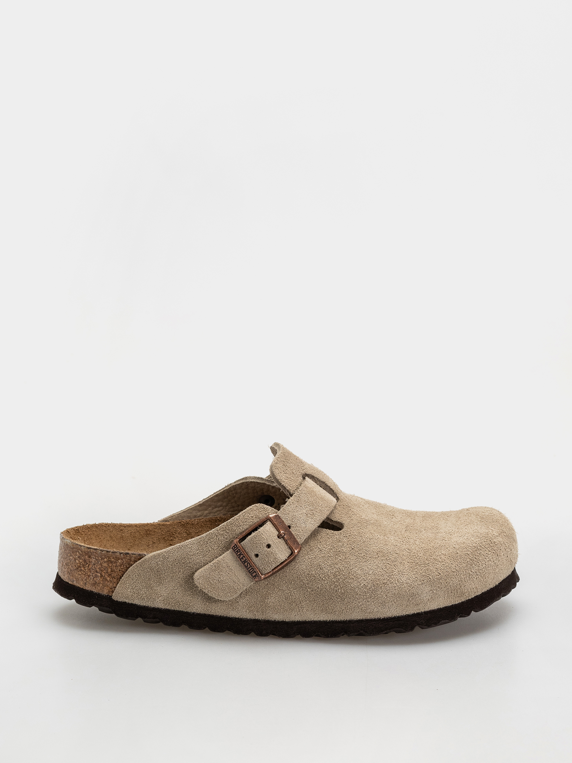 Flip-flop papucsok Birkenstock Boston SFB Suede Leather Regular (taupe)