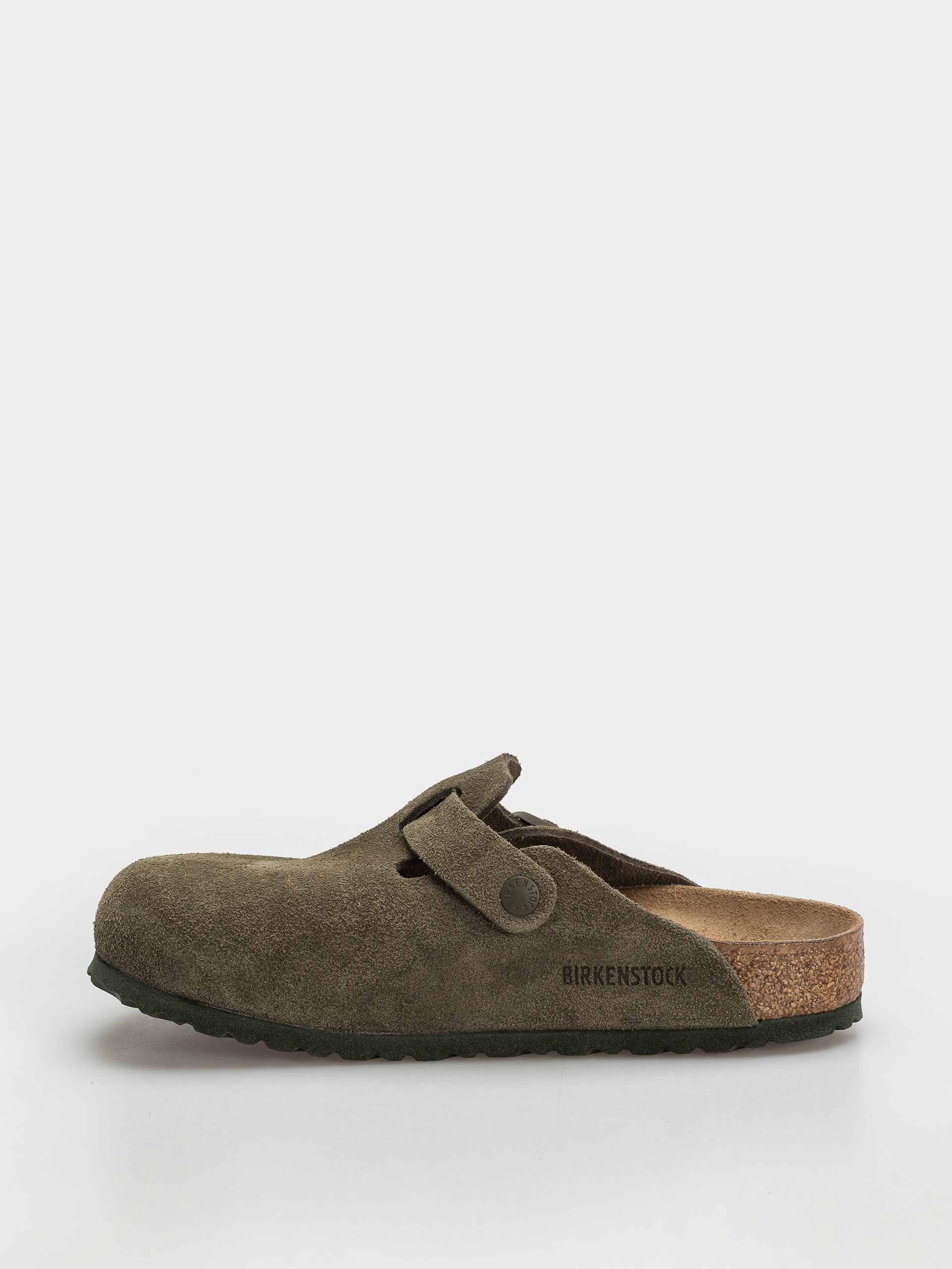 Flip-flop papucsok Birkenstock Boston Suede Leather Regular (thyme)