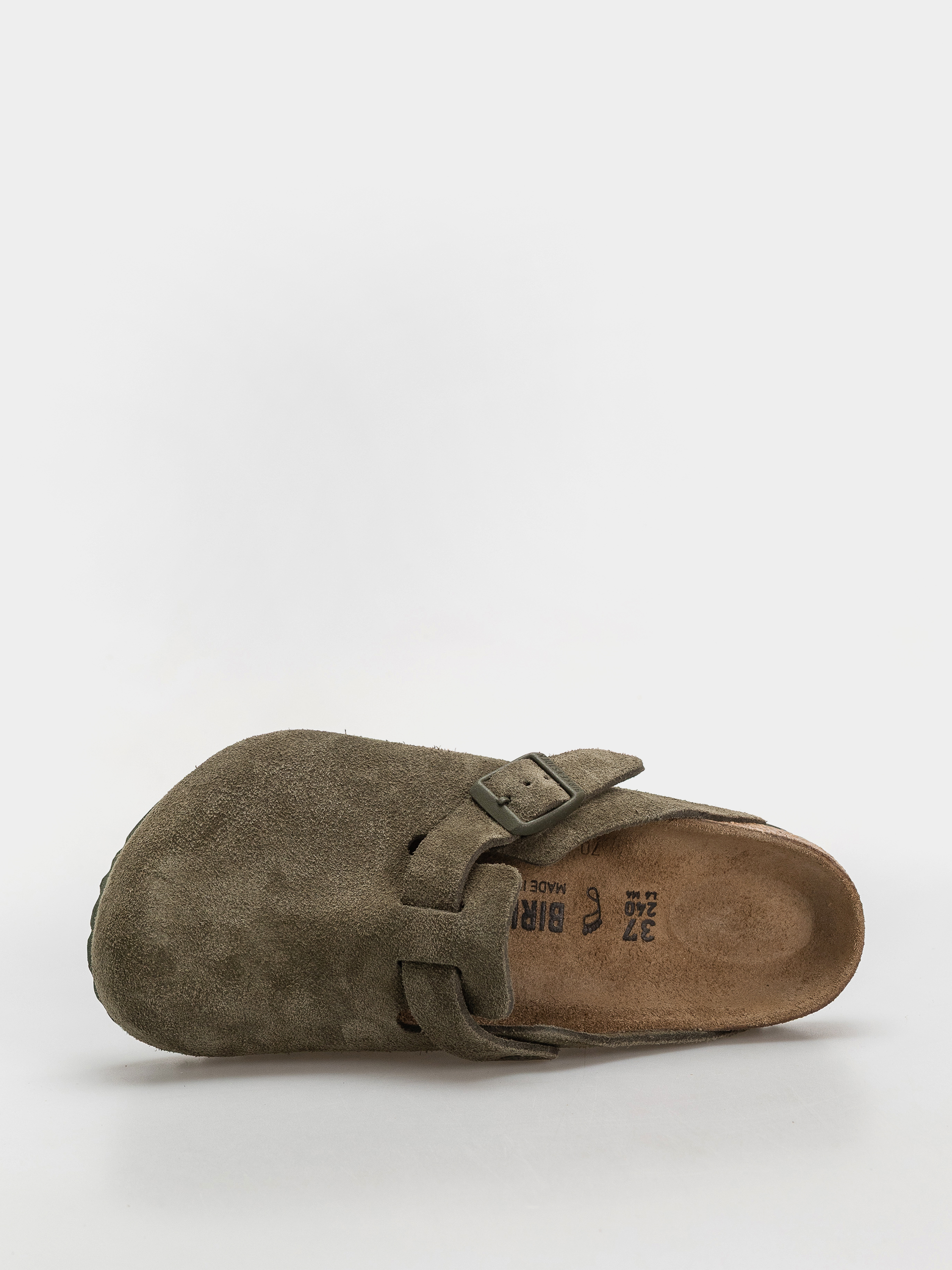 Flip-flop papucsok Birkenstock Boston Suede Leather Regular (thyme)