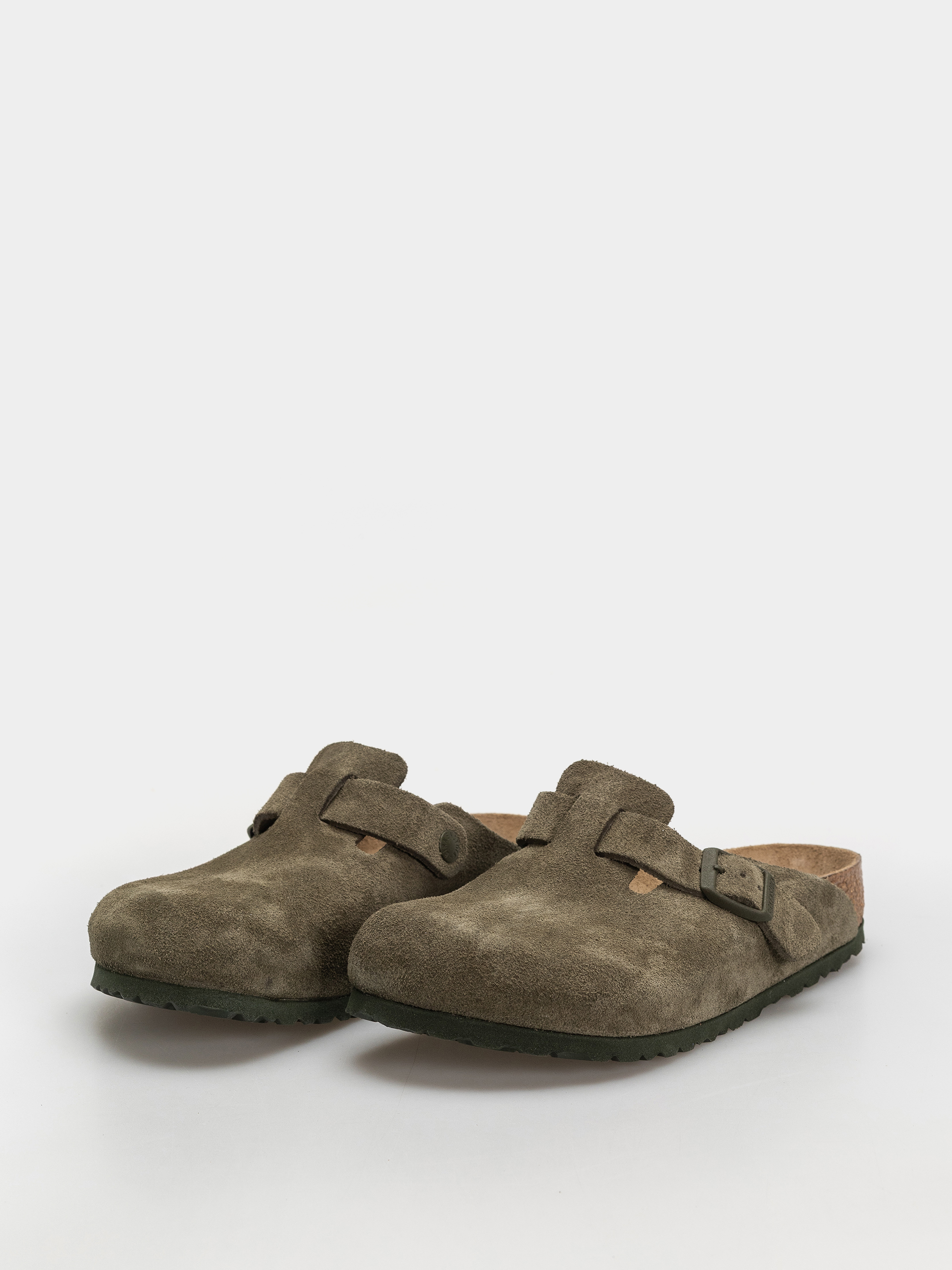 Flip-flop papucsok Birkenstock Boston Suede Leather Regular (thyme)
