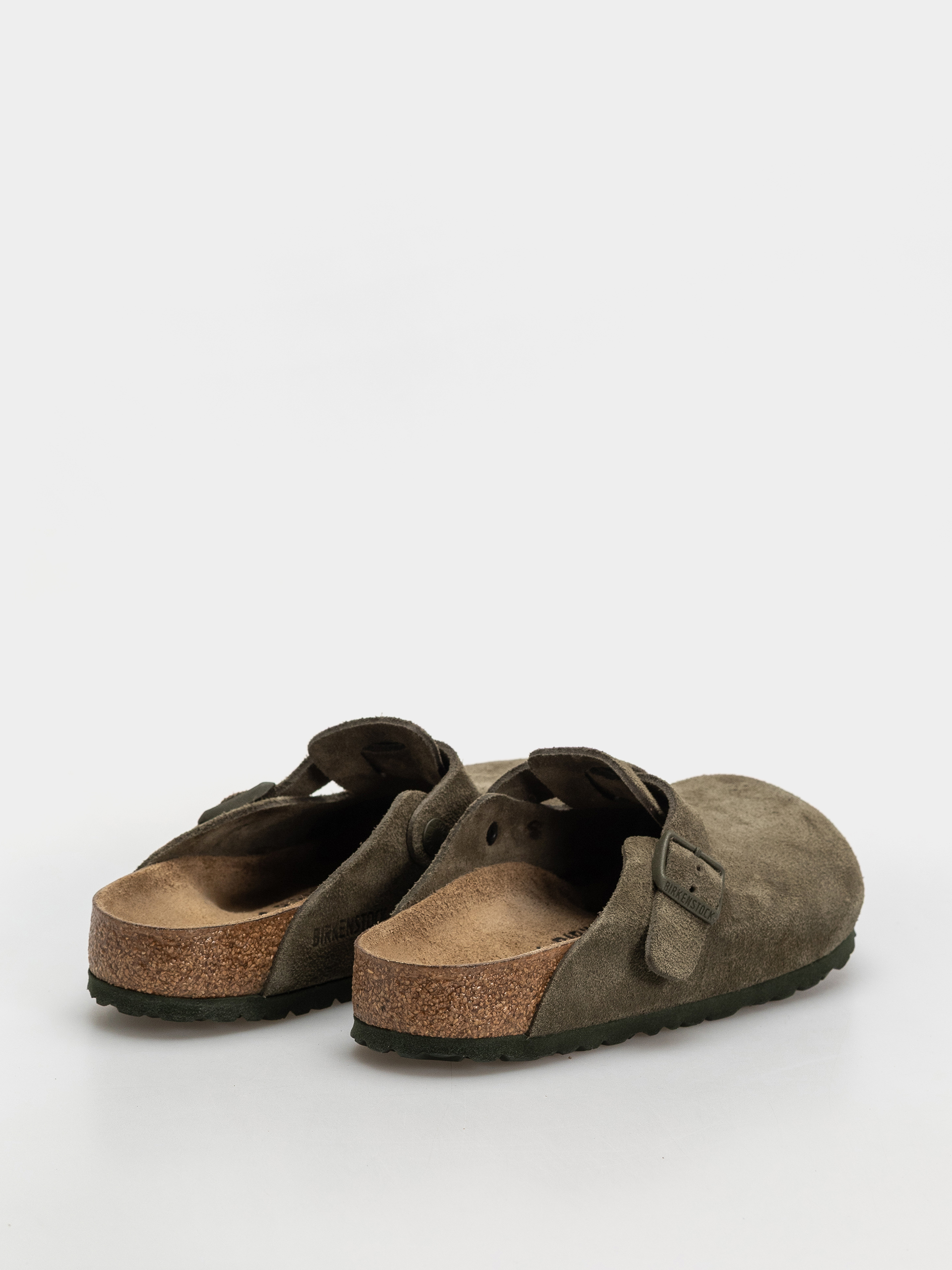 Flip-flop papucsok Birkenstock Boston Suede Leather Regular (thyme)