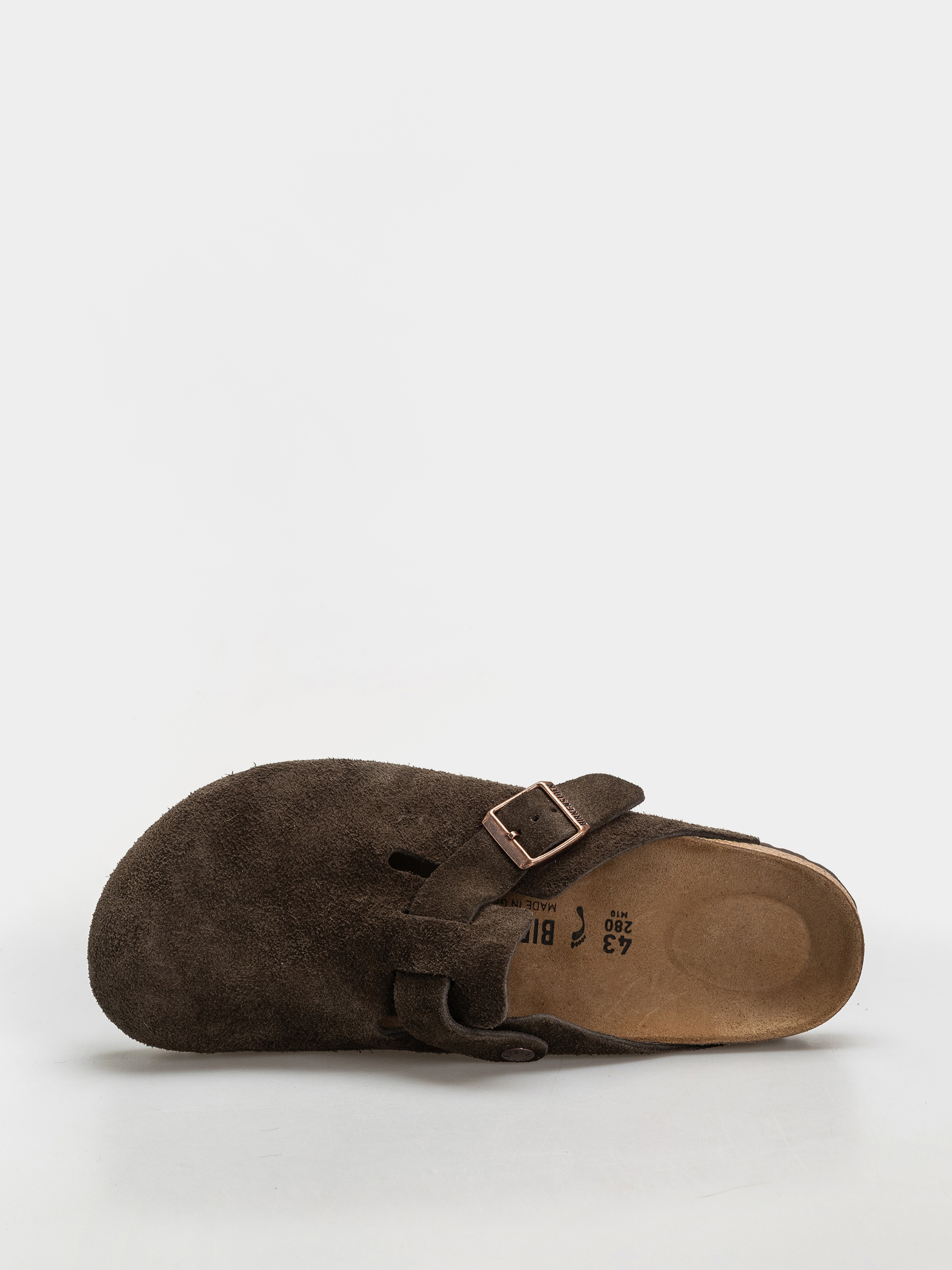 Flip-flop papucsok Birkenstock Boston Suede Leather Narrow (mocca)