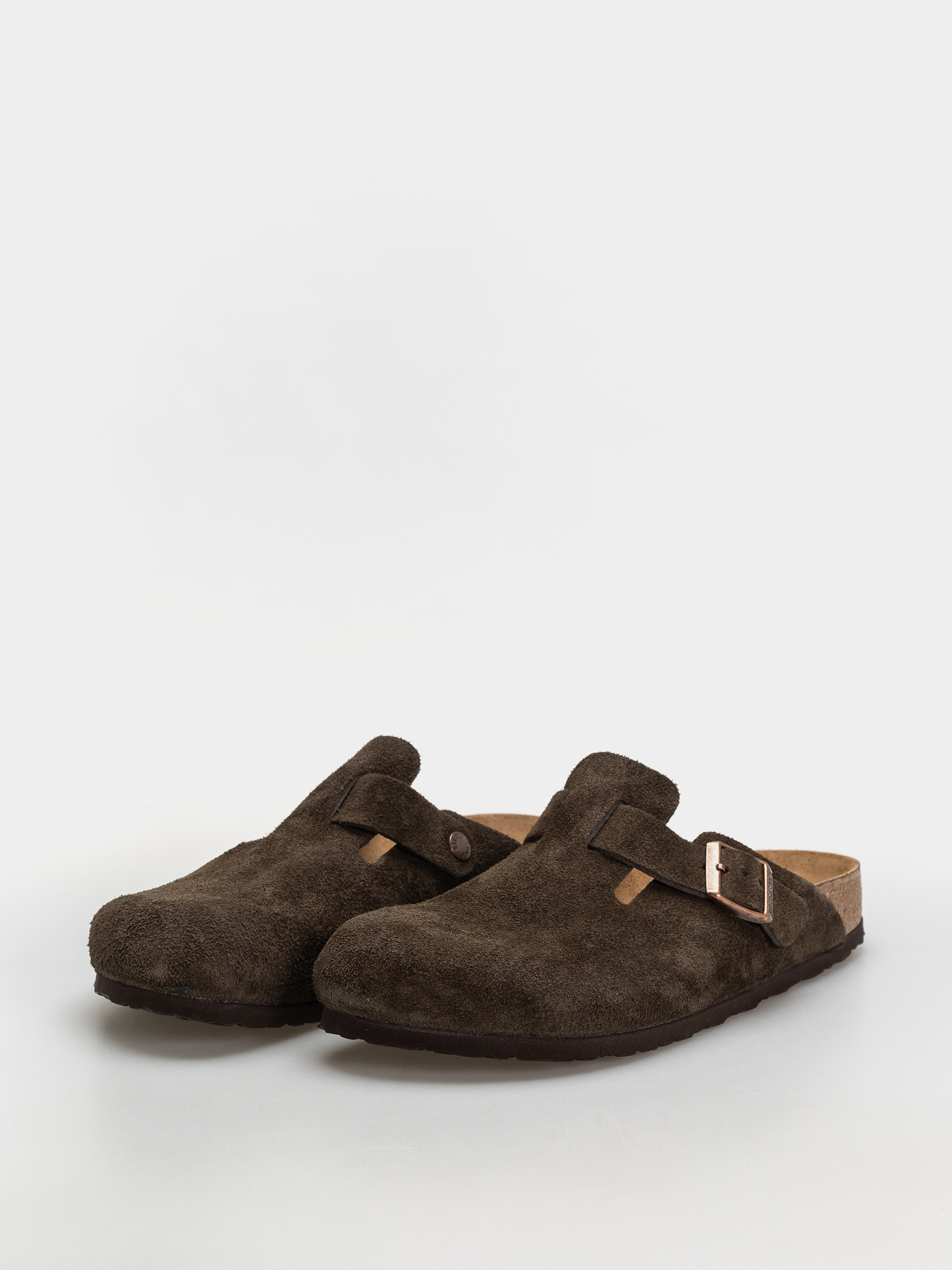 Flip-flop papucsok Birkenstock Boston Suede Leather Narrow (mocca)