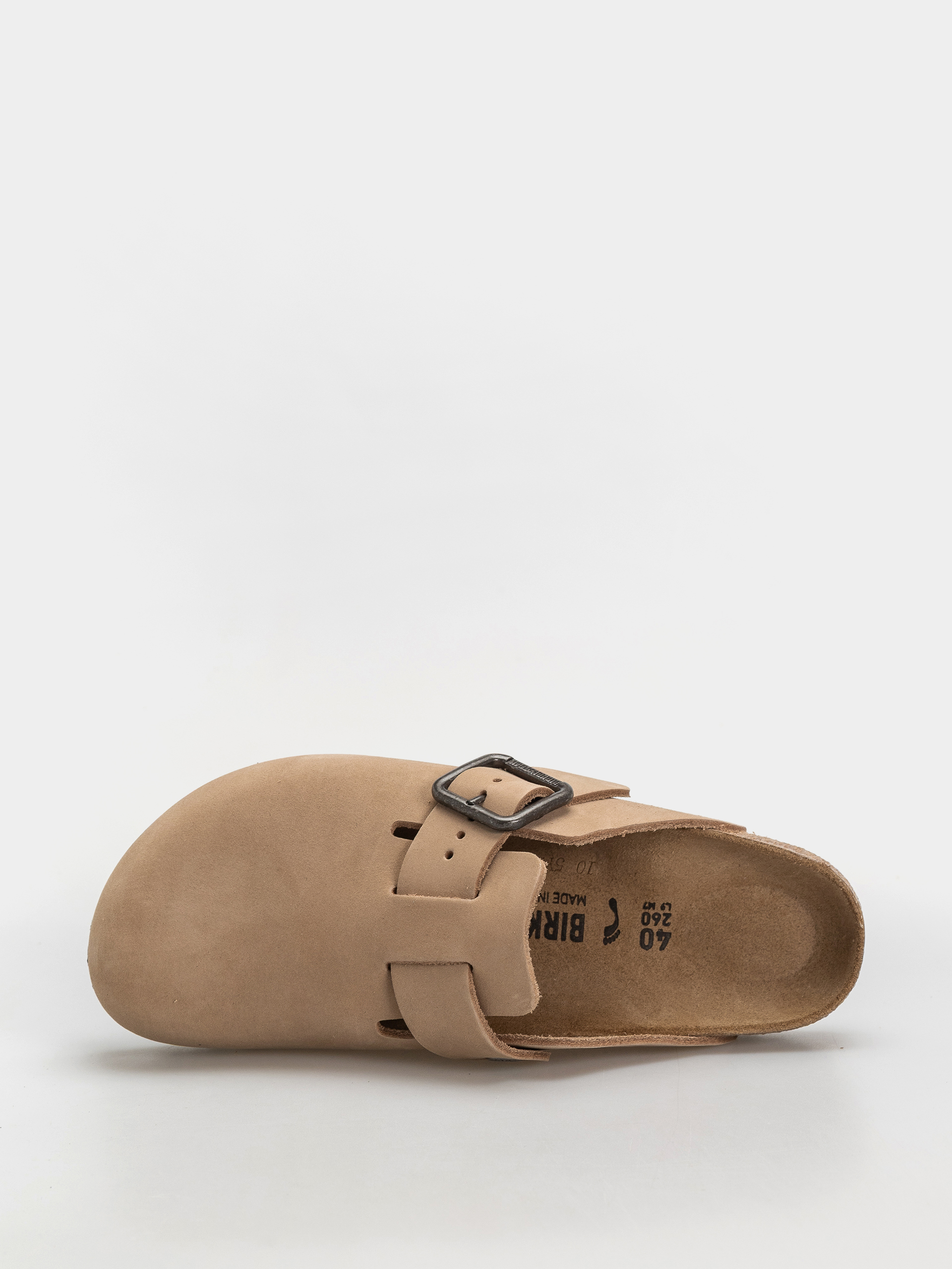 Flip-flop papucsok Birkenstock Boston Wire Buckle Nubuck Leather Narrow (sandcastle)