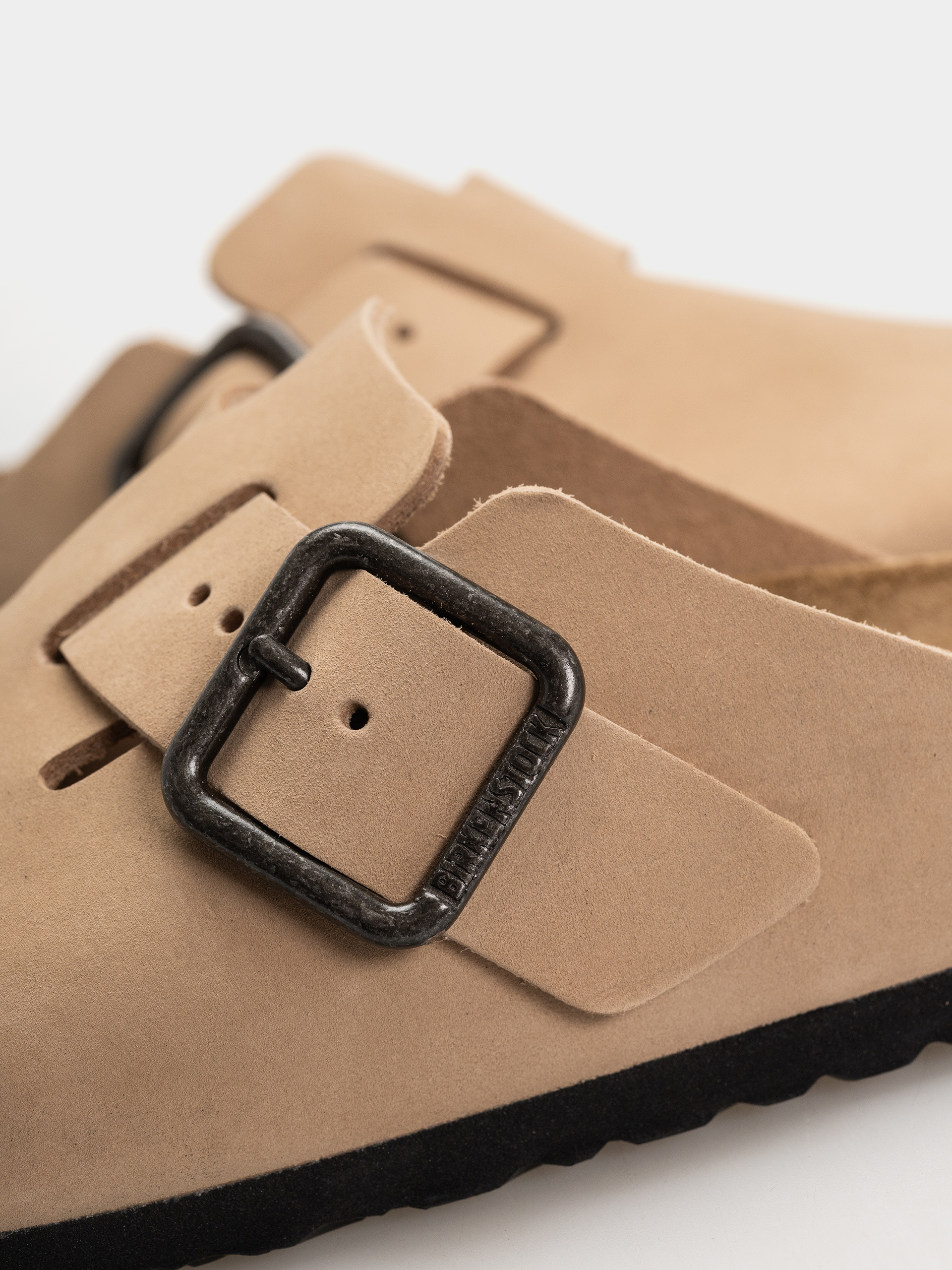 Flip-flop papucsok Birkenstock Boston Wire Buckle Nubuck Leather Narrow (sandcastle)