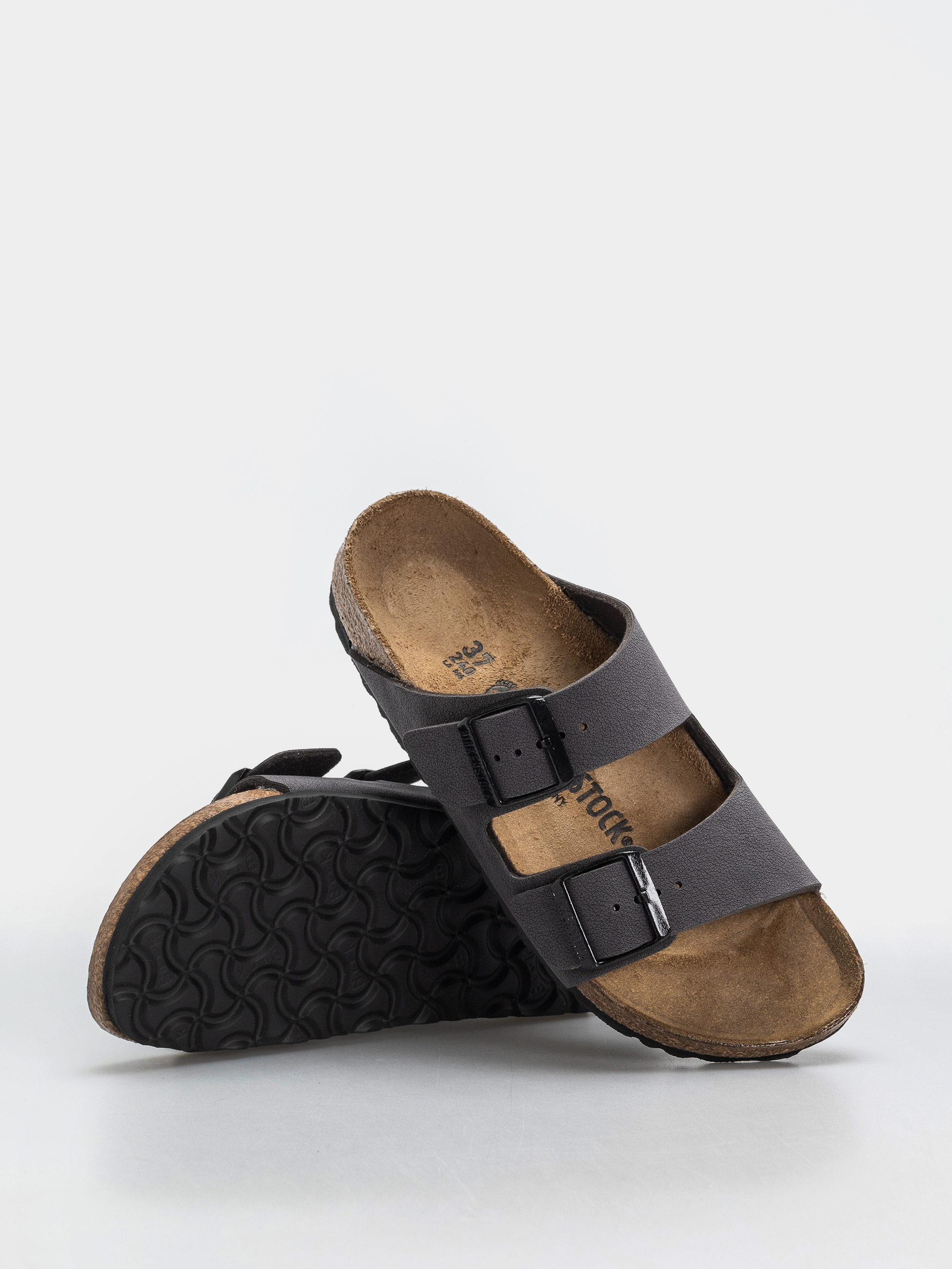 Flip-flop papucsok Birkenstock Arizona Birkibuc Narrow (velvet gray/black)