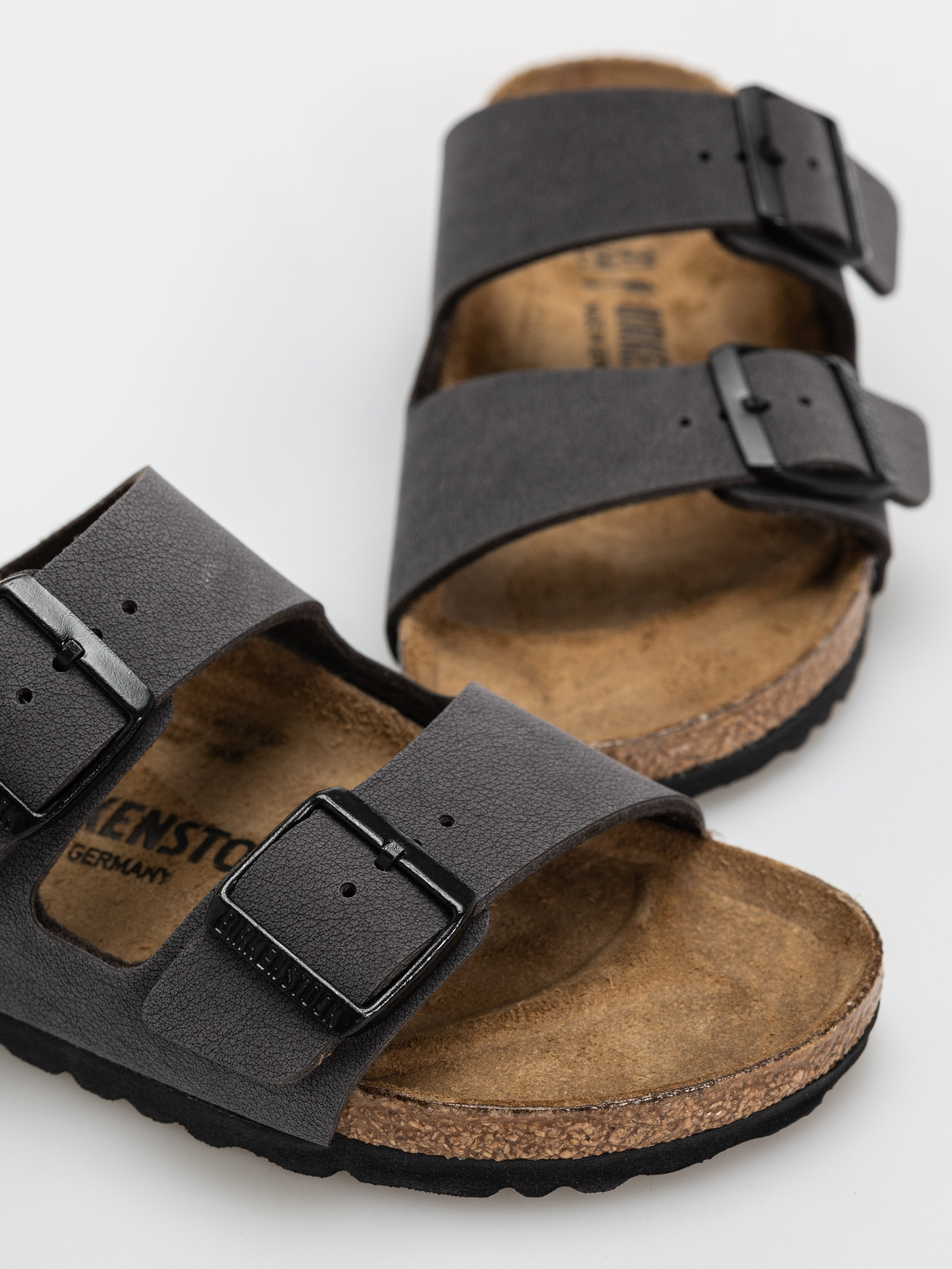 Flip-flop papucsok Birkenstock Arizona Birkibuc Narrow (velvet gray/black)