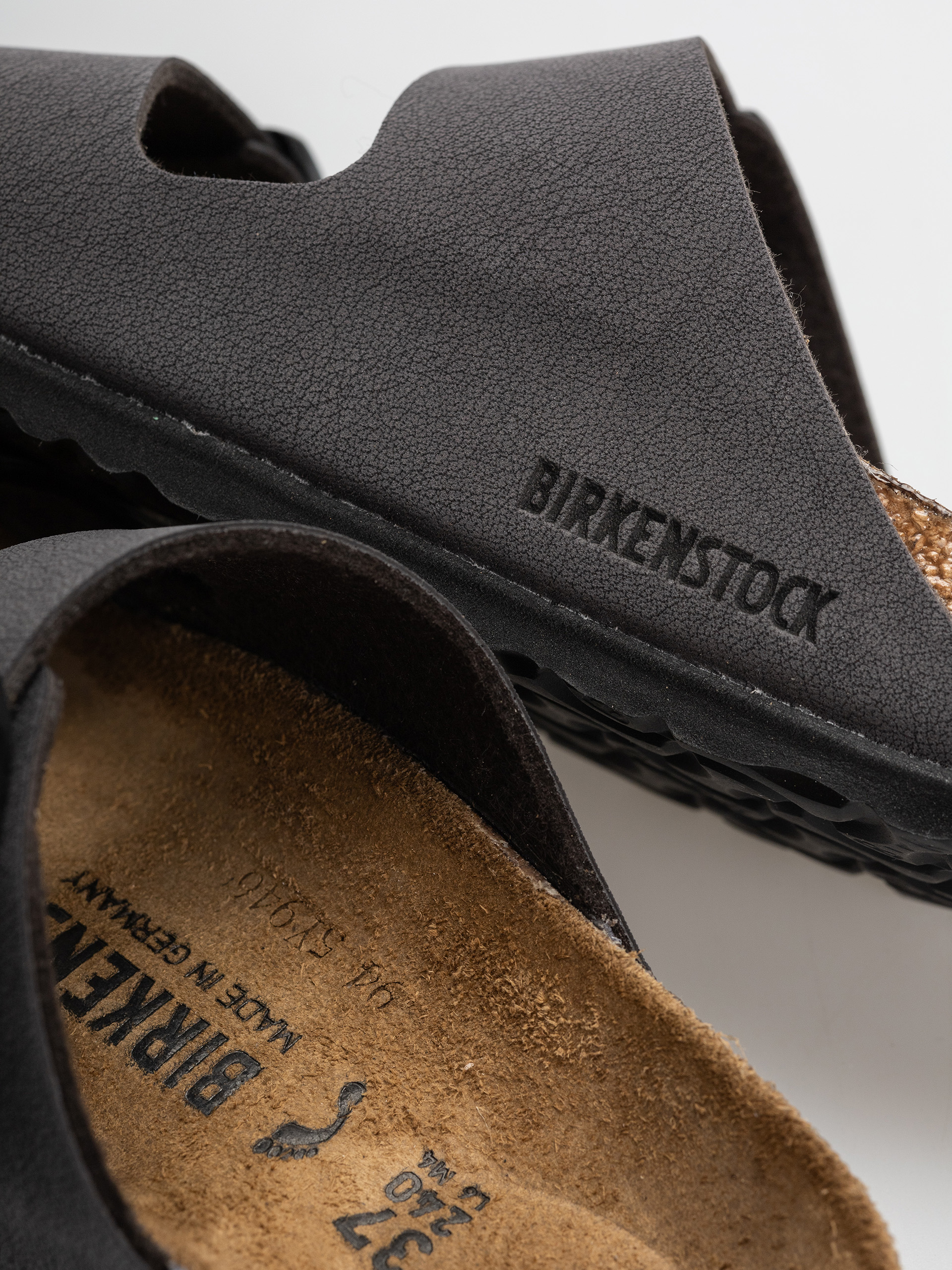 Flip-flop papucsok Birkenstock Arizona Birkibuc Narrow (velvet gray/black)