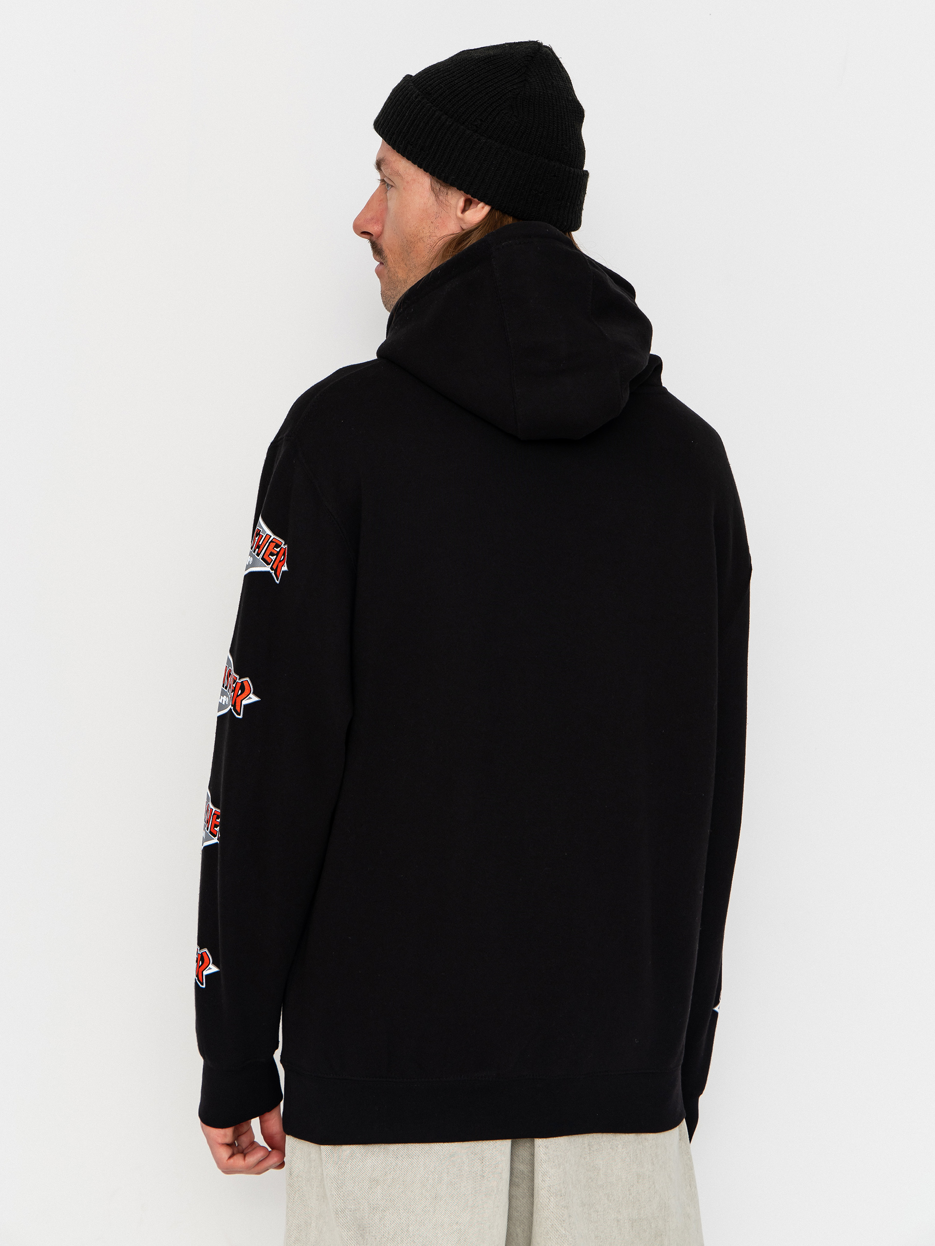 Kapucnis pulóver HUF X Thrasher Logo HD (black)