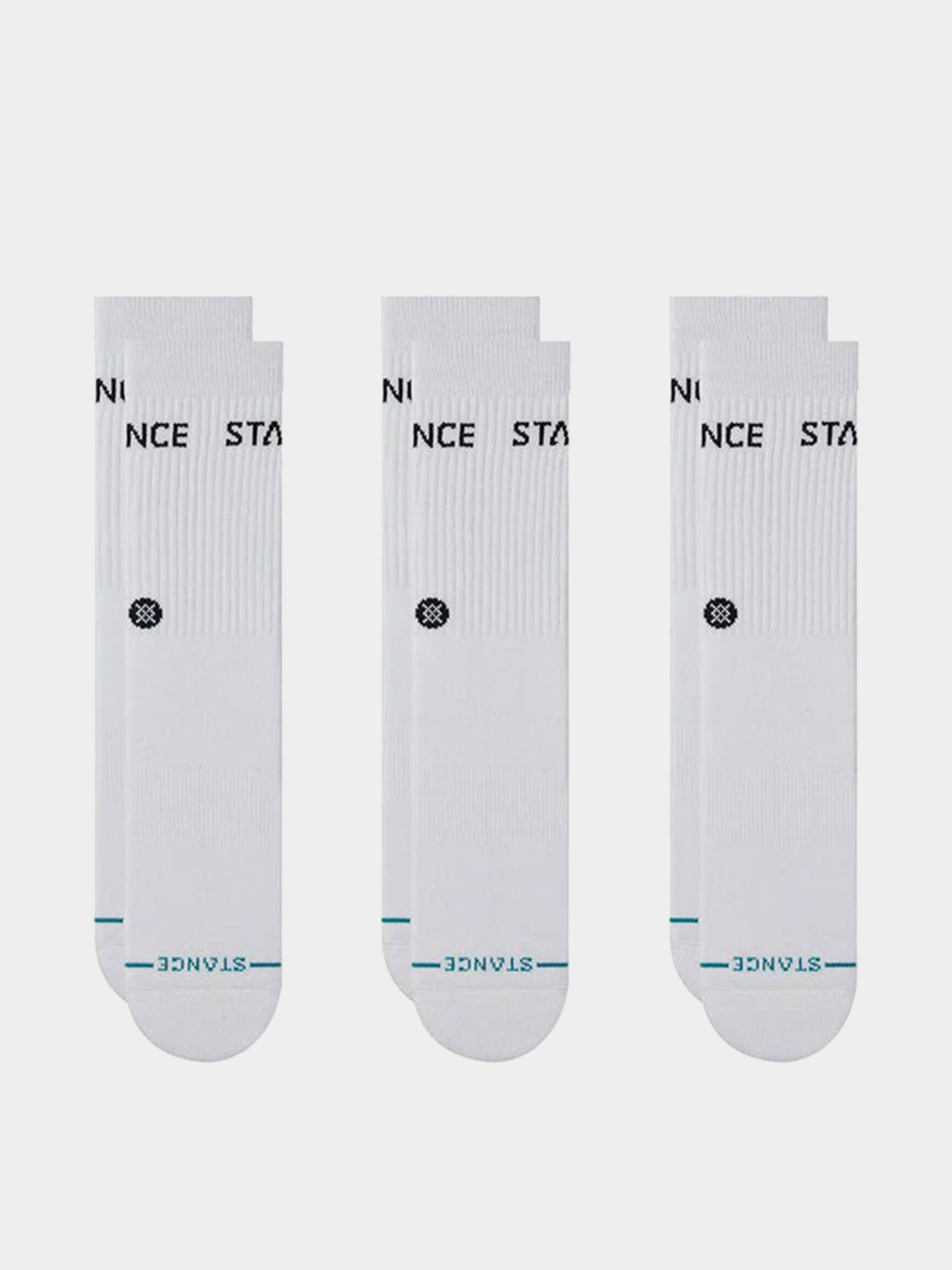 Zokni Stance Origin 3 Pack Quarter (white)