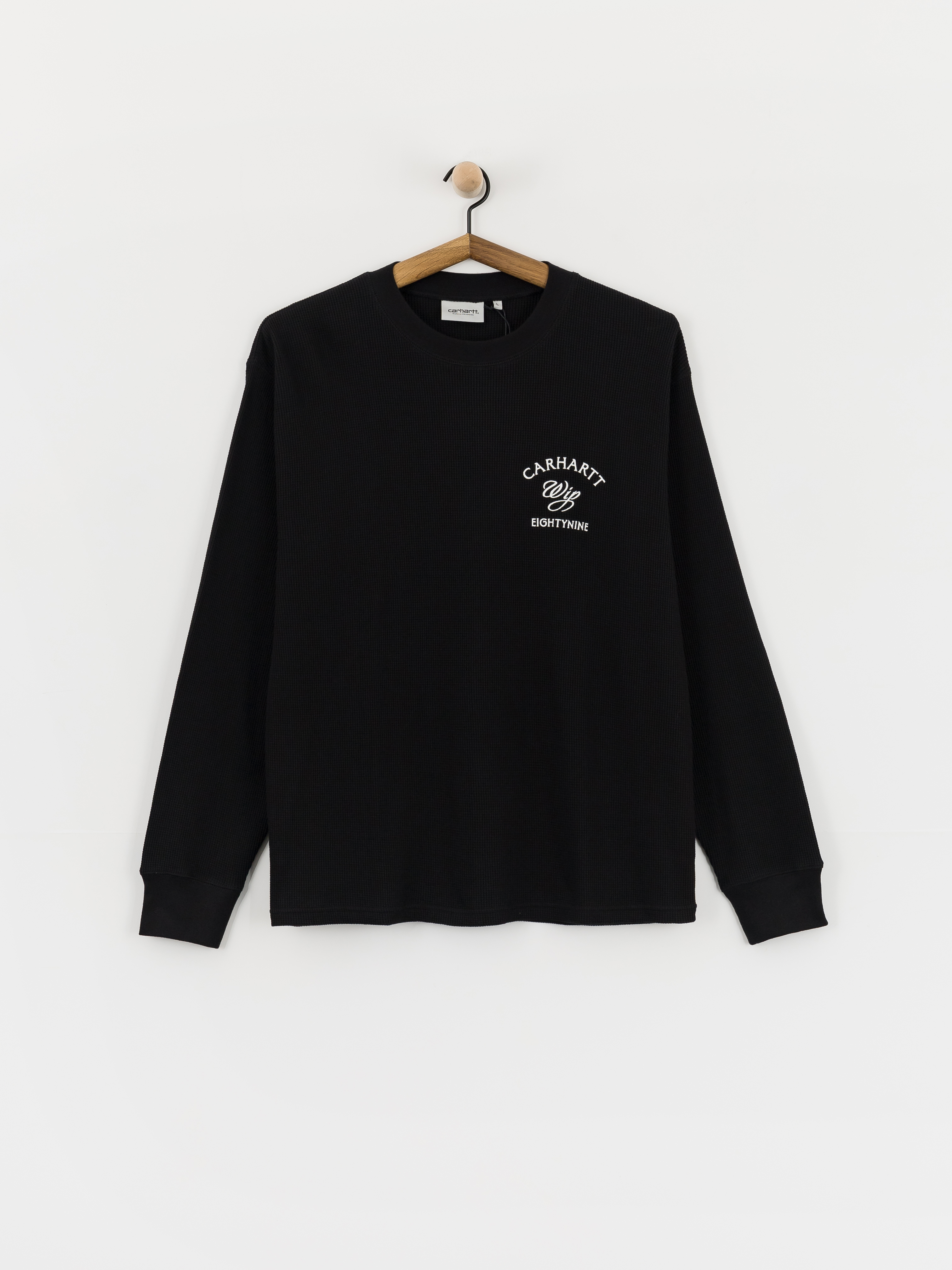Carhartt WIP Eightynine Waffle Hosszu00fa ujju00fa felsu0151 (black/white)