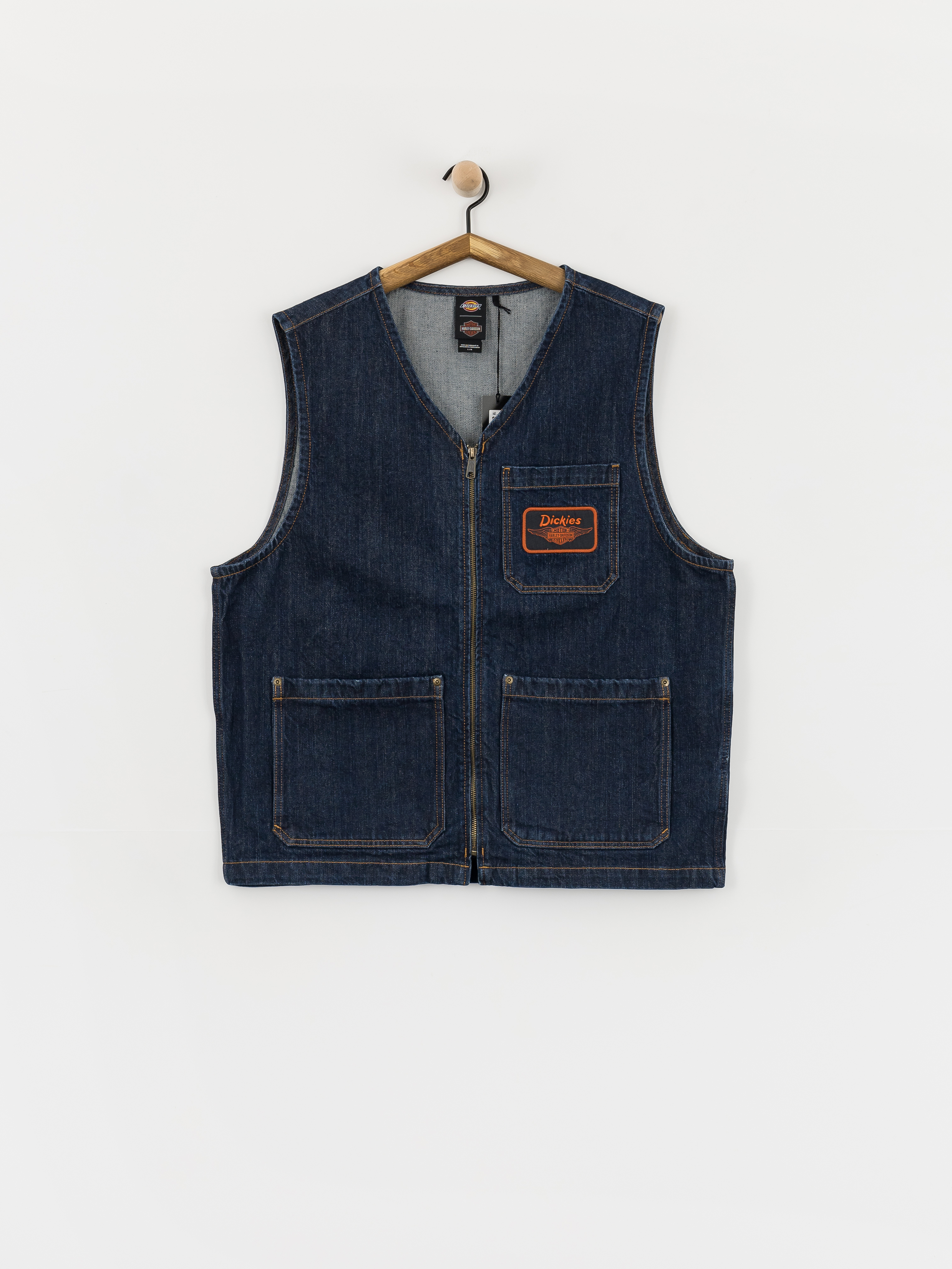 Mellény Dickies X Harley Davidson Denim (rinsed indigo blue)