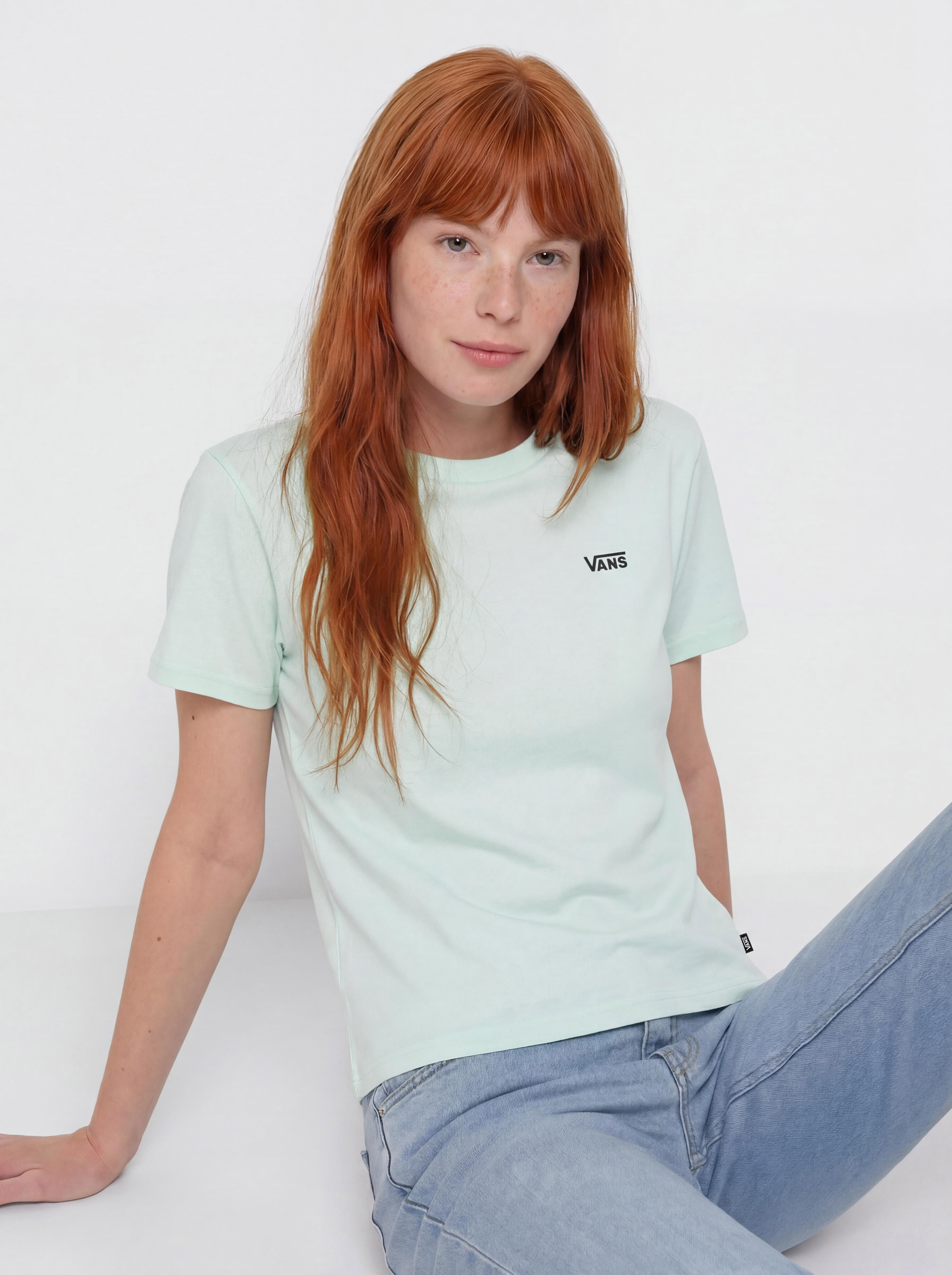 Vans Left Chest Logo Em Wmn Póló (hint of mint)