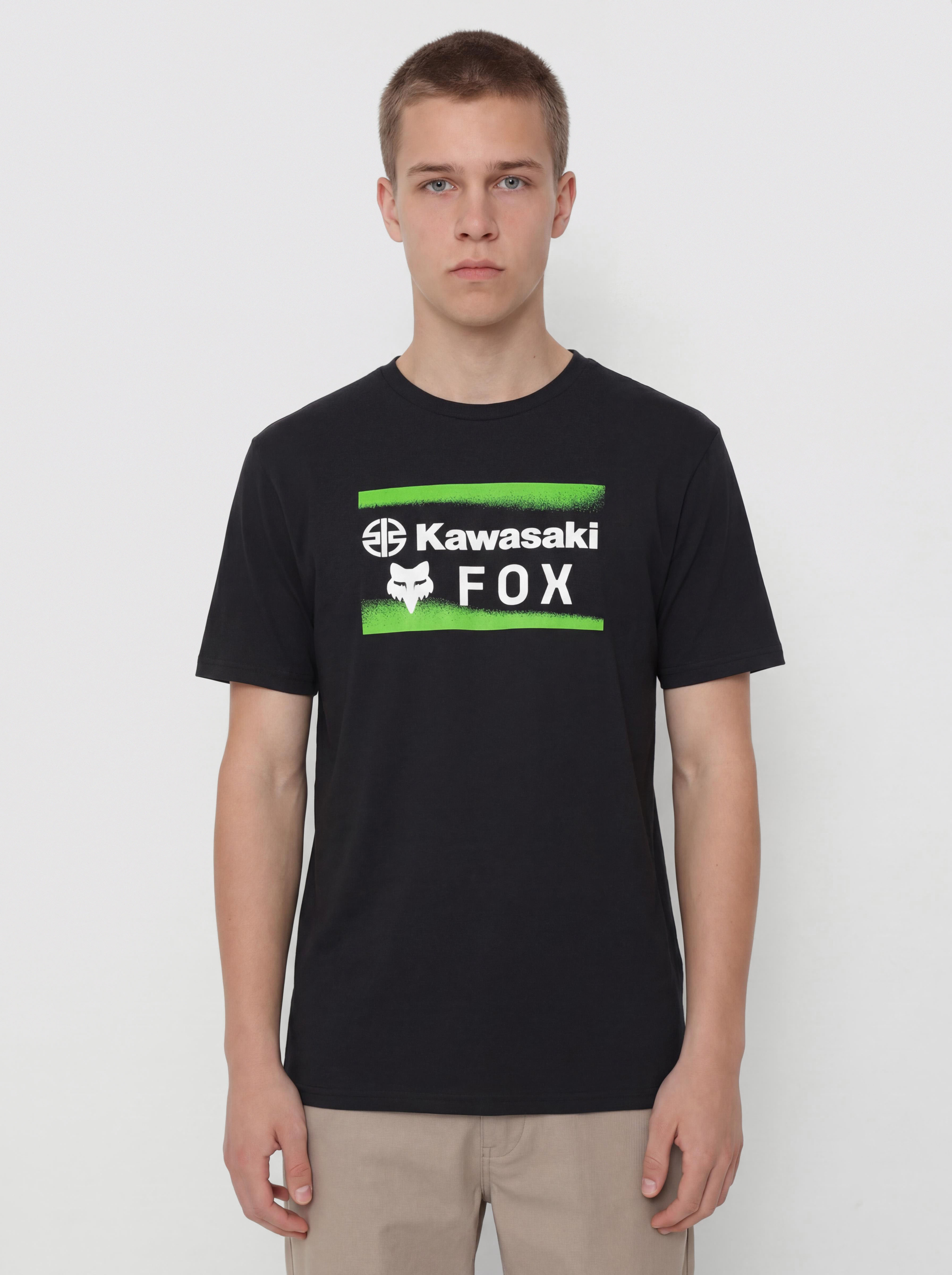 Póló Fox X Kawasaki (black)