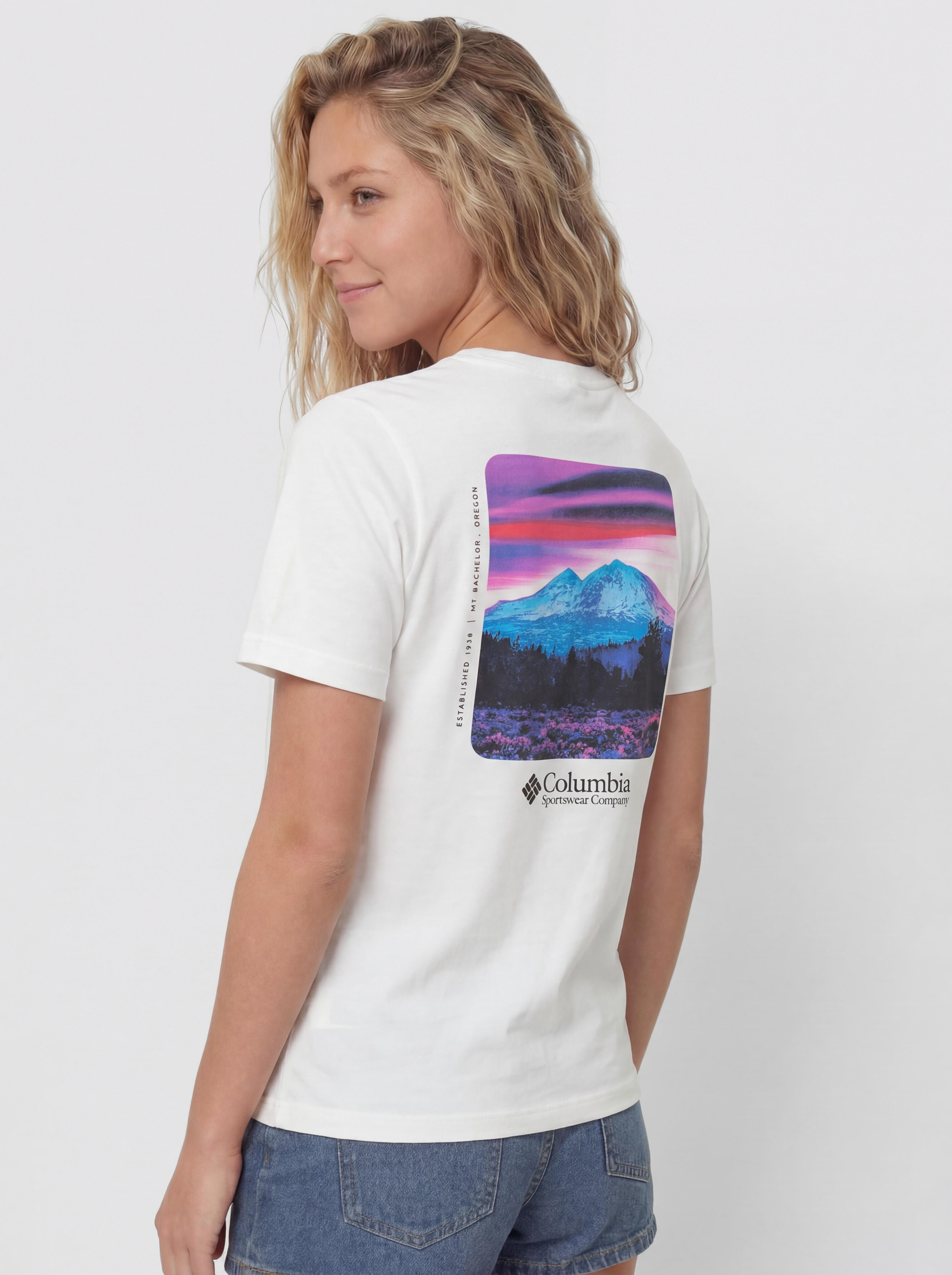 Columbia CSC Heavyweight Graphic Wmn Pu00f3lu00f3 (white/hoodscape)