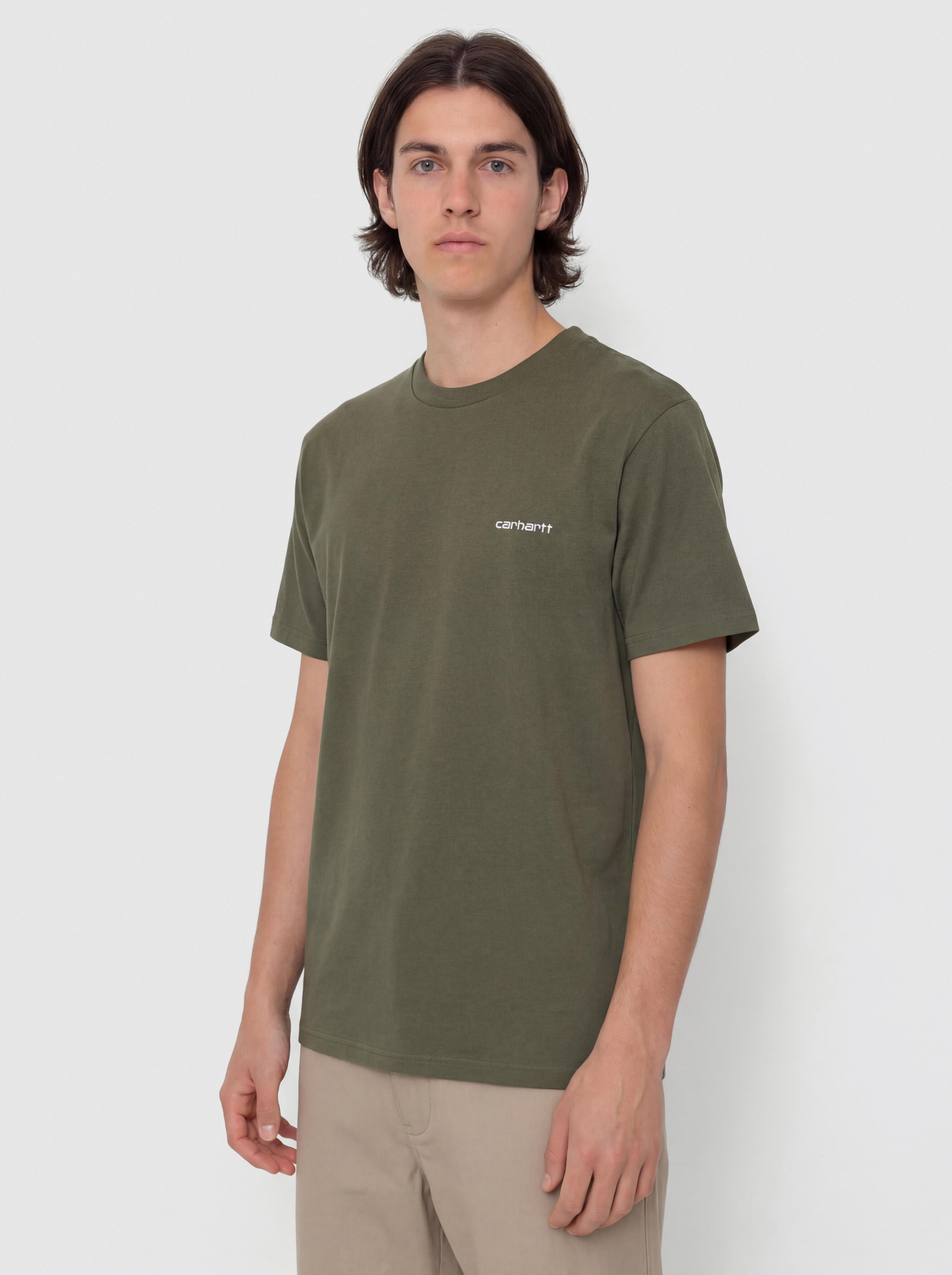 Pu00f3lu00f3 Carhartt WIP Script Embroidery (leaf/white)