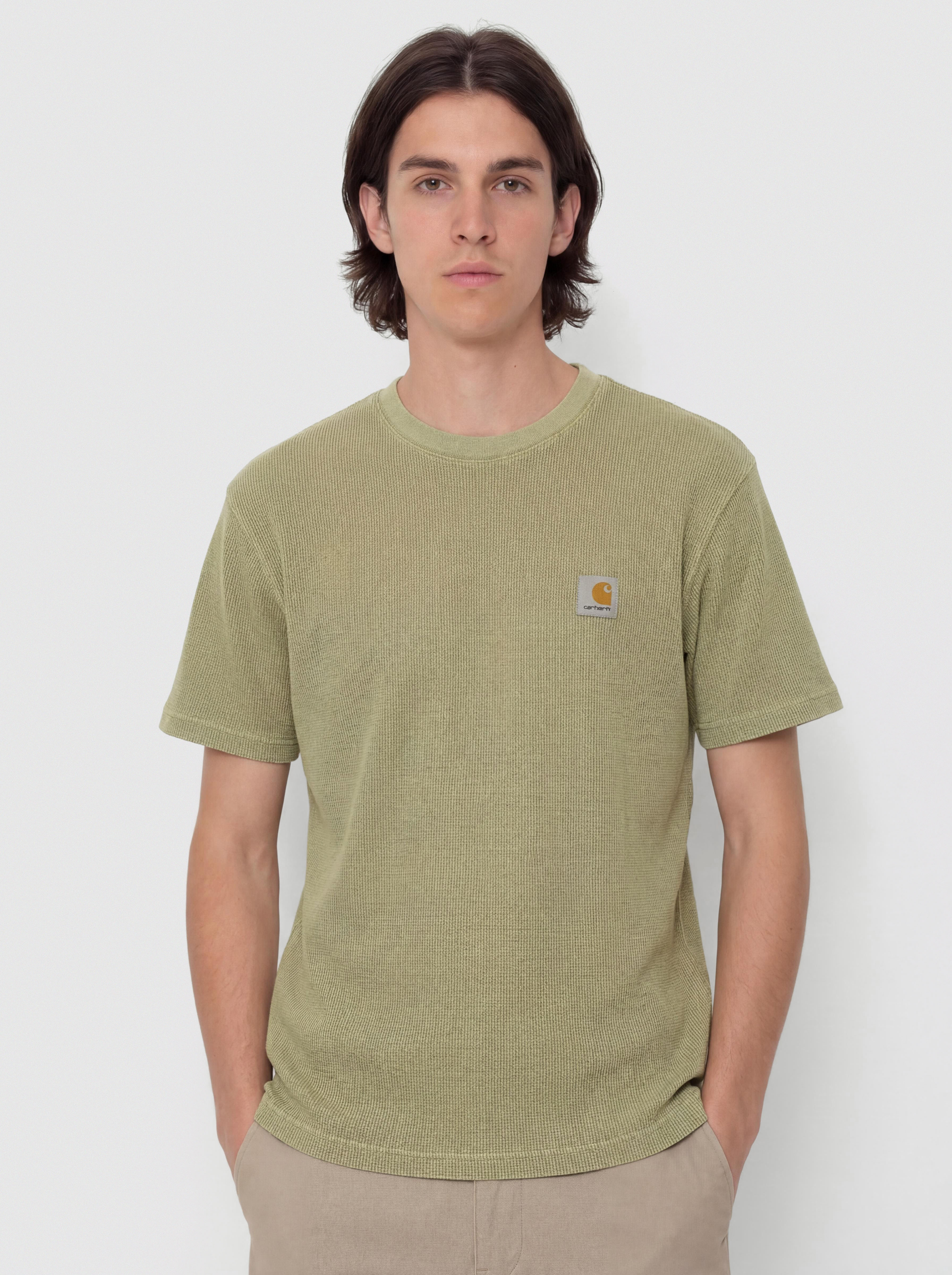 Pu00f3lu00f3 Carhartt WIP Nelson Waffle (gentle green)
