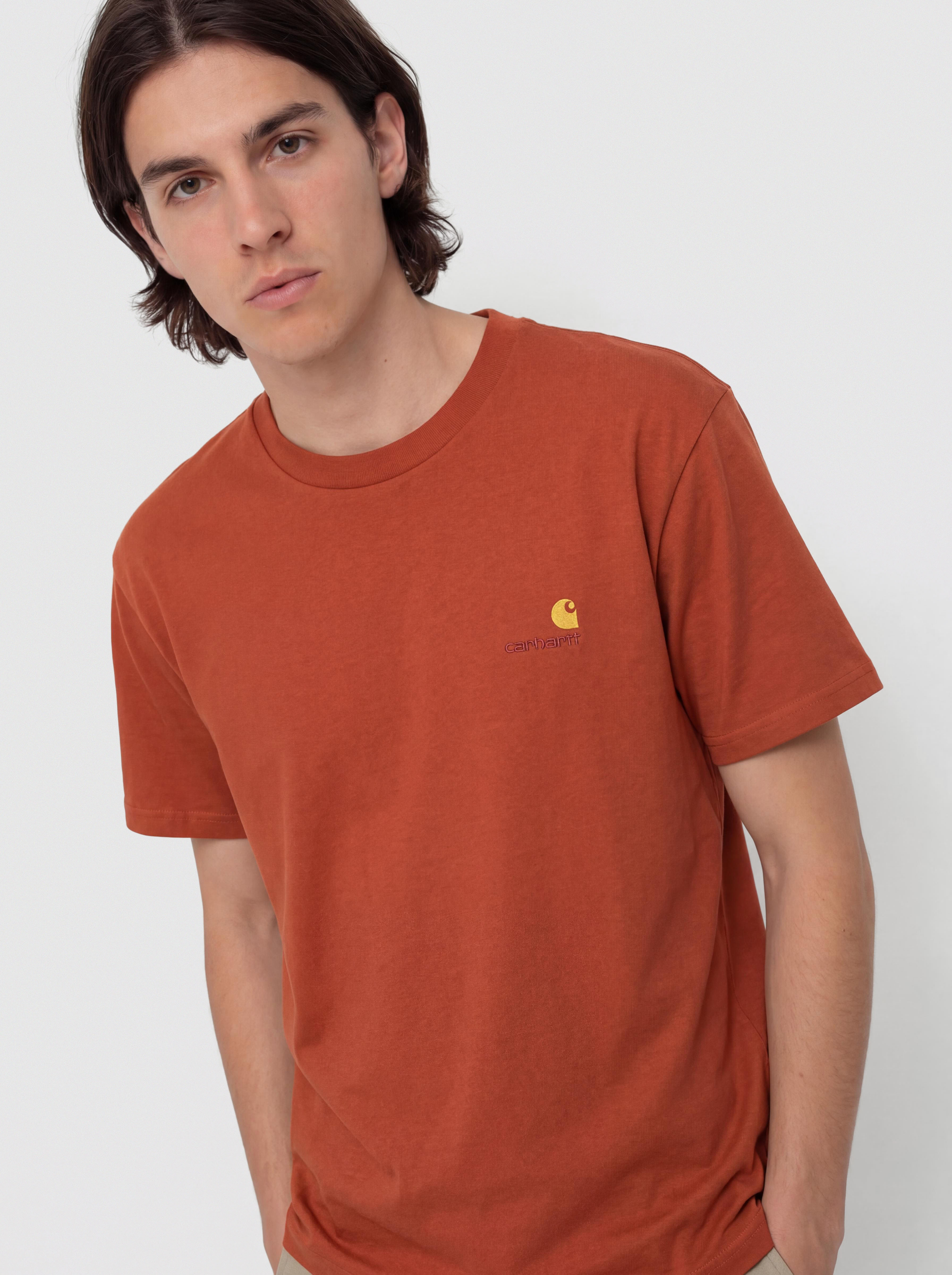 Póló Carhartt WIP American Script (oxide red)
