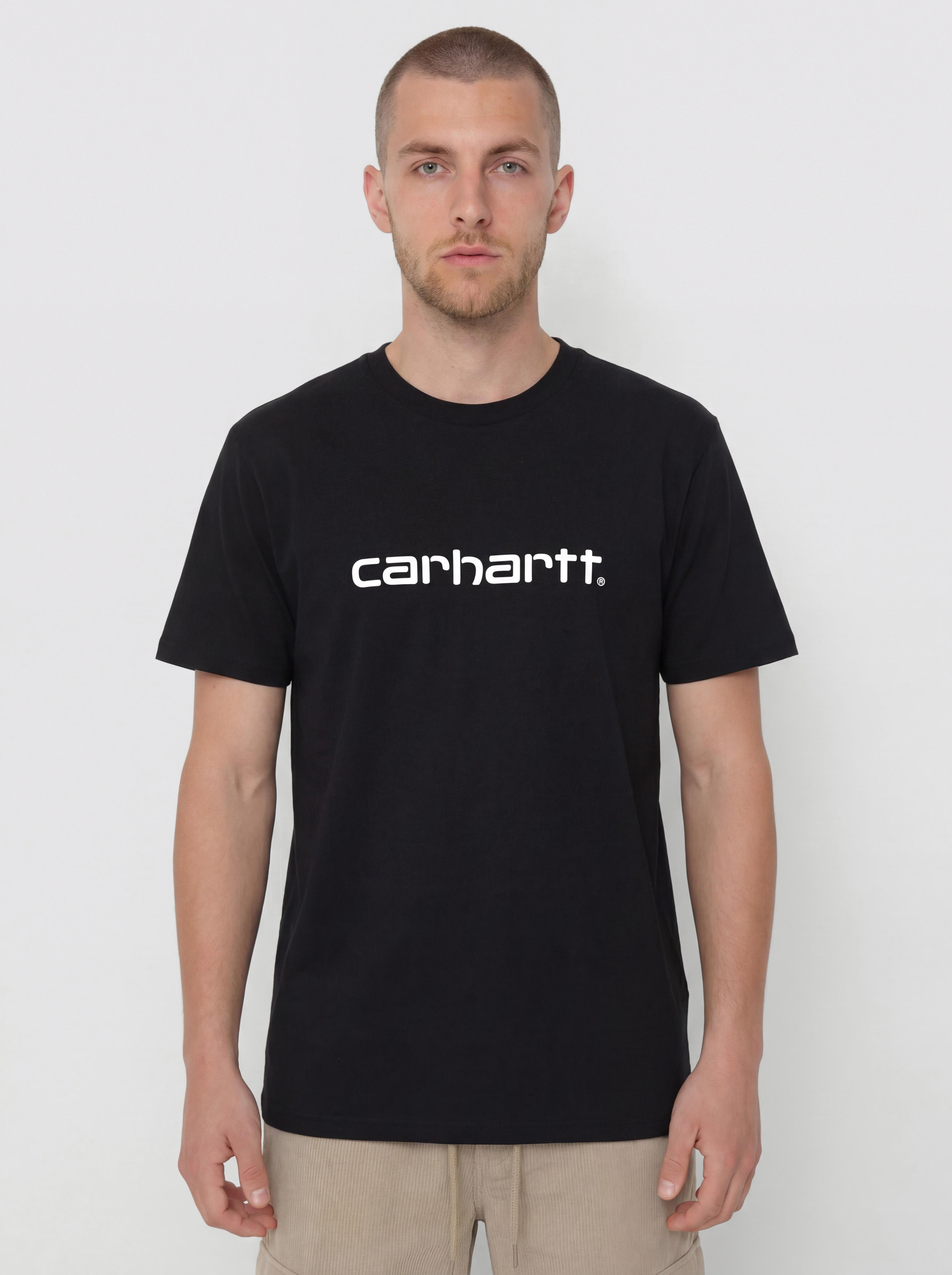 Póló Carhartt WIP Script (black/white)