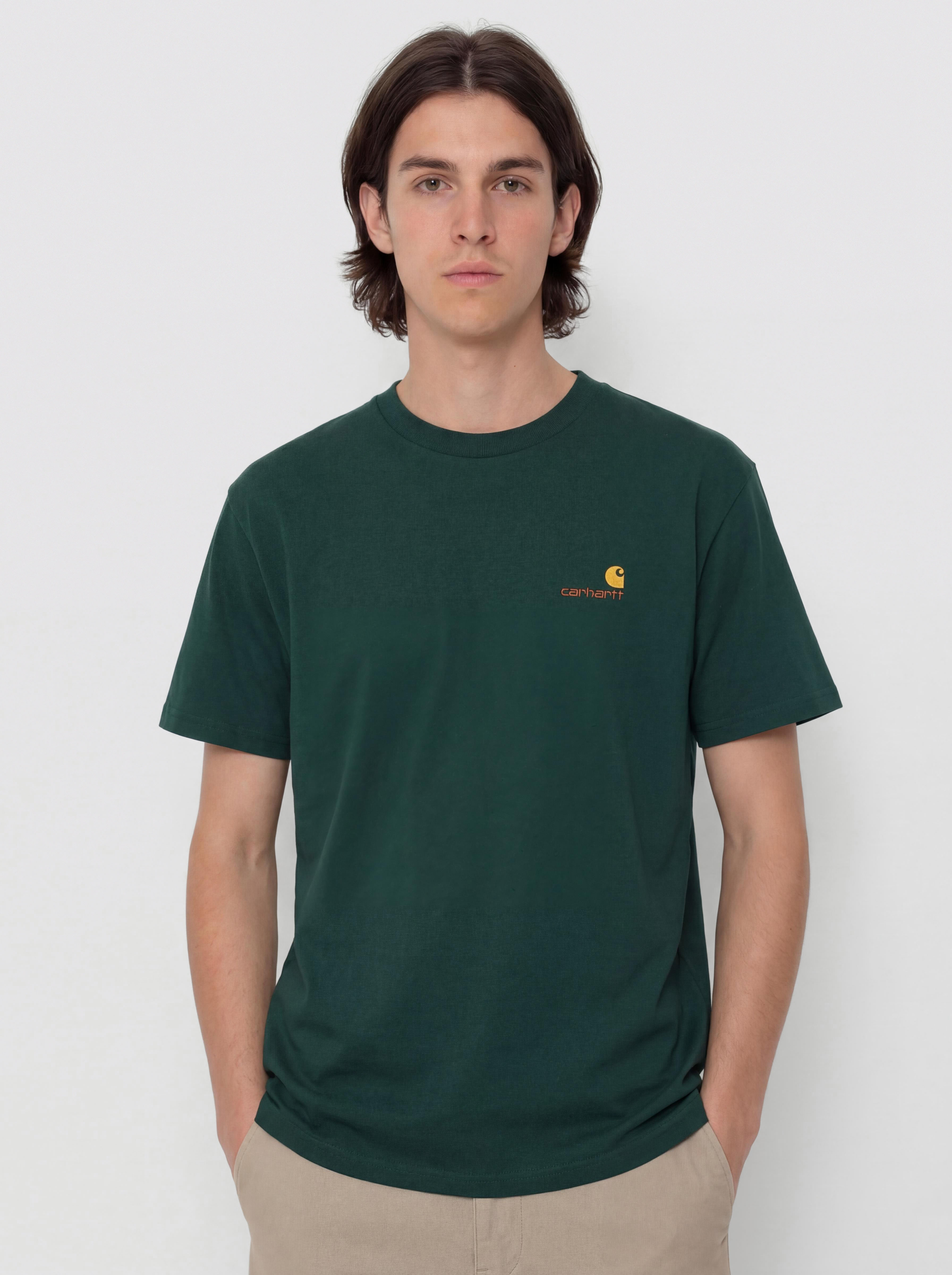Carhartt WIP American Script Pu00f3lu00f3 (dark fir)