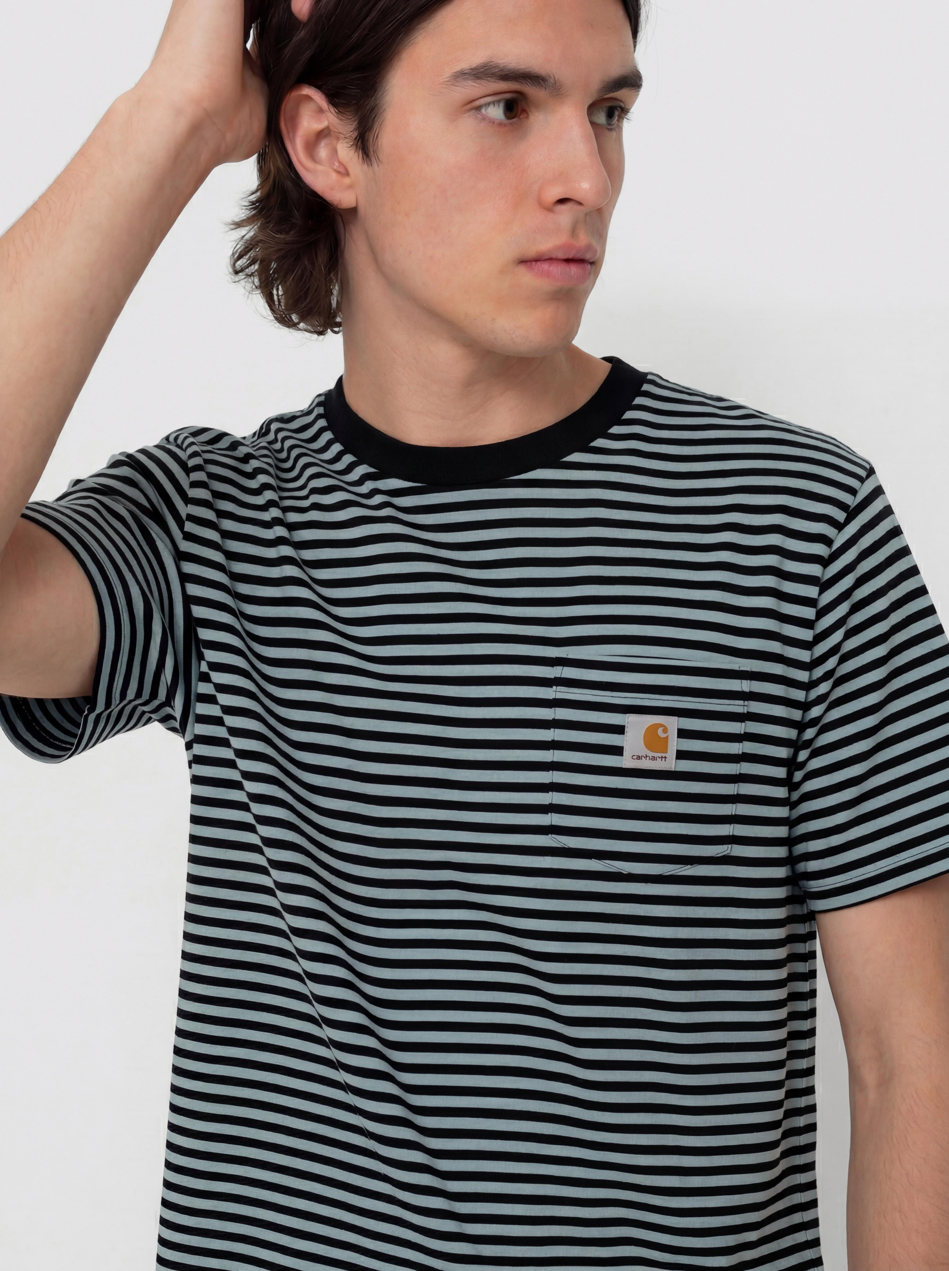 Carhartt WIP Verner Pocket Póló (verner stripe/black/citadel)