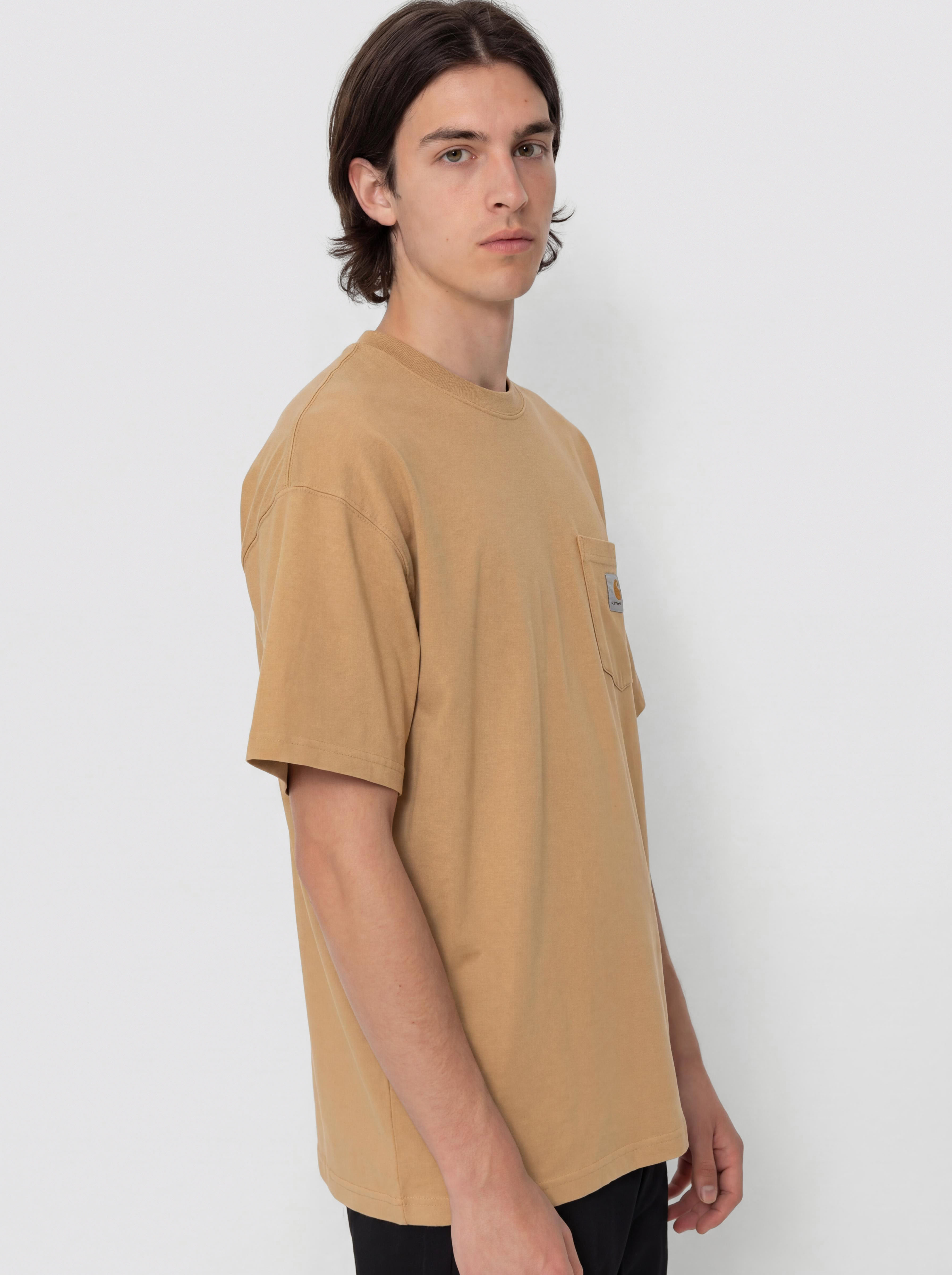 Carhartt WIP Hudson Pocket Pu00f3lu00f3 (dusty h brown/chalk wash)