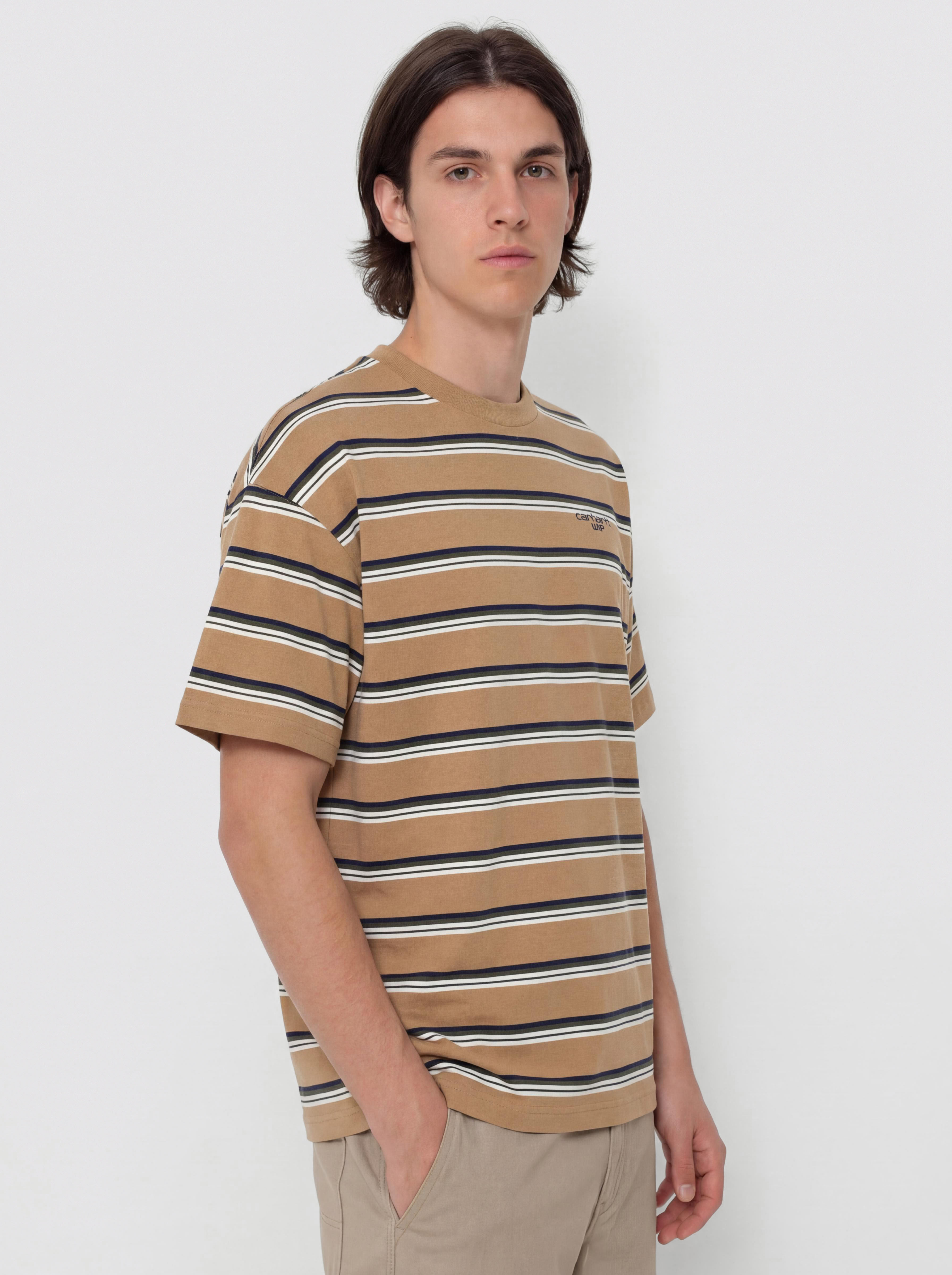 Carhartt WIP Holm Pu00f3lu00f3 (holm stripe/peanut)