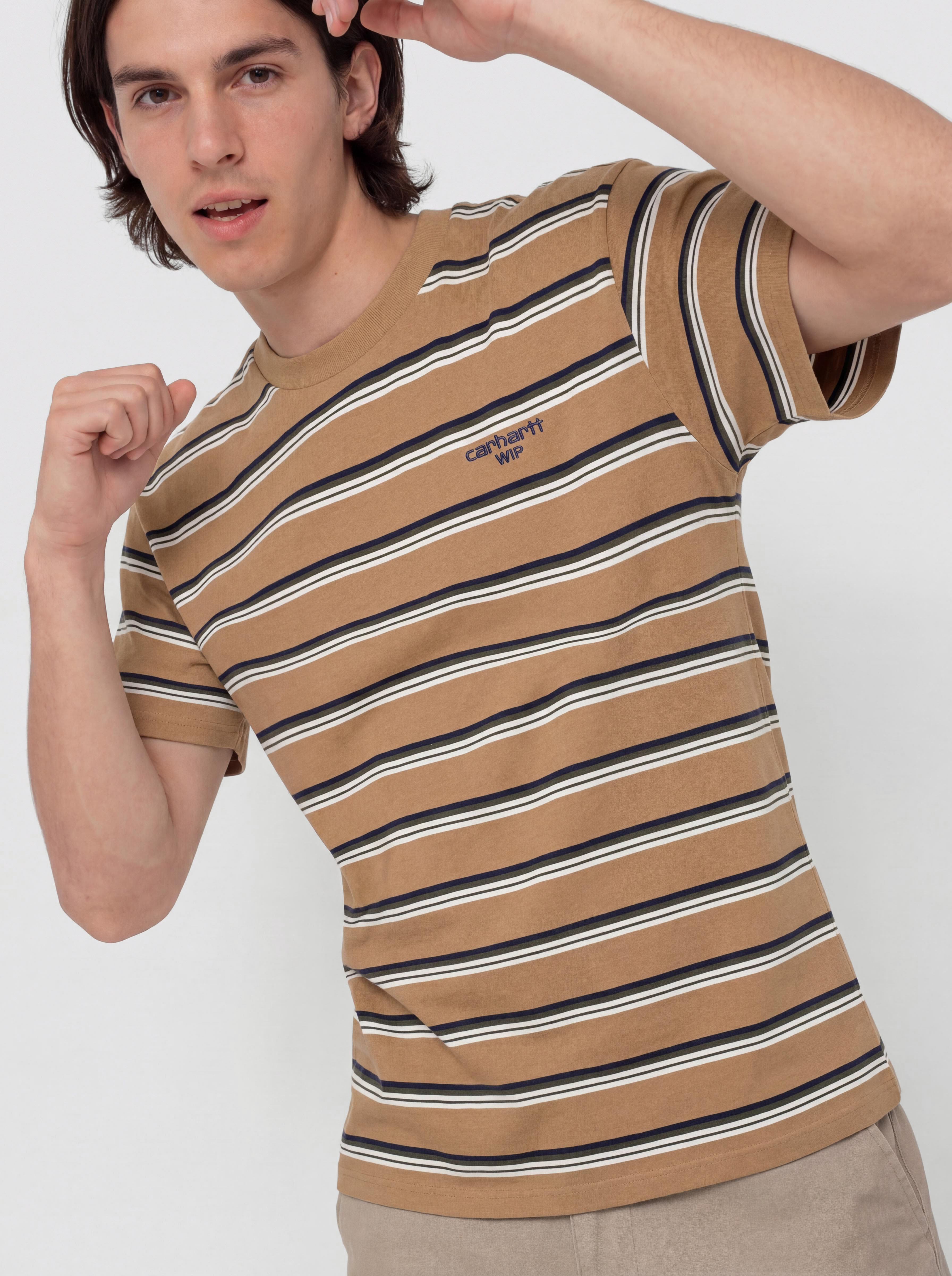 Carhartt WIP Holm Póló (holm stripe/peanut)