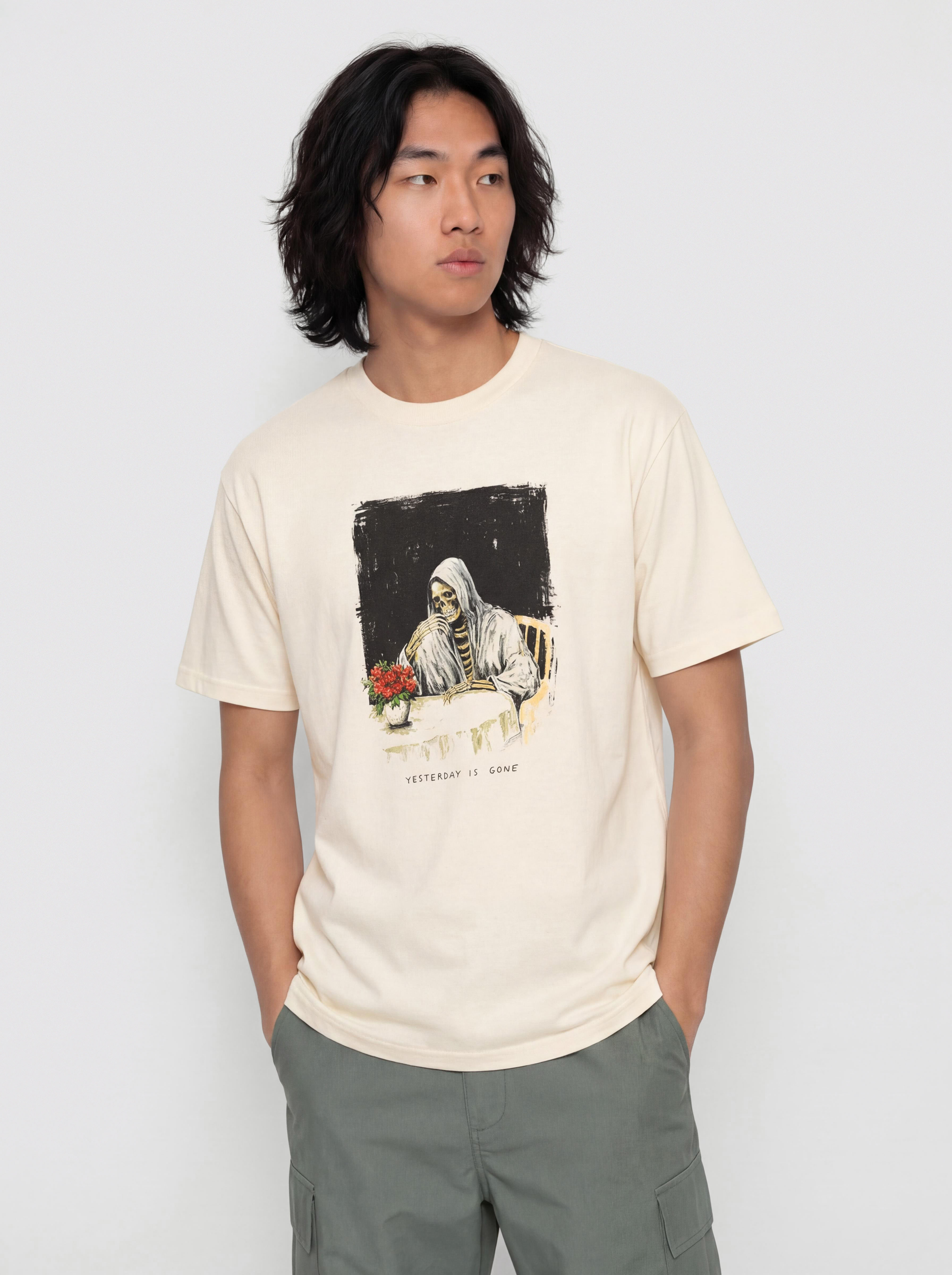 Deathwish Yesterday Is Gone Póló (cream)