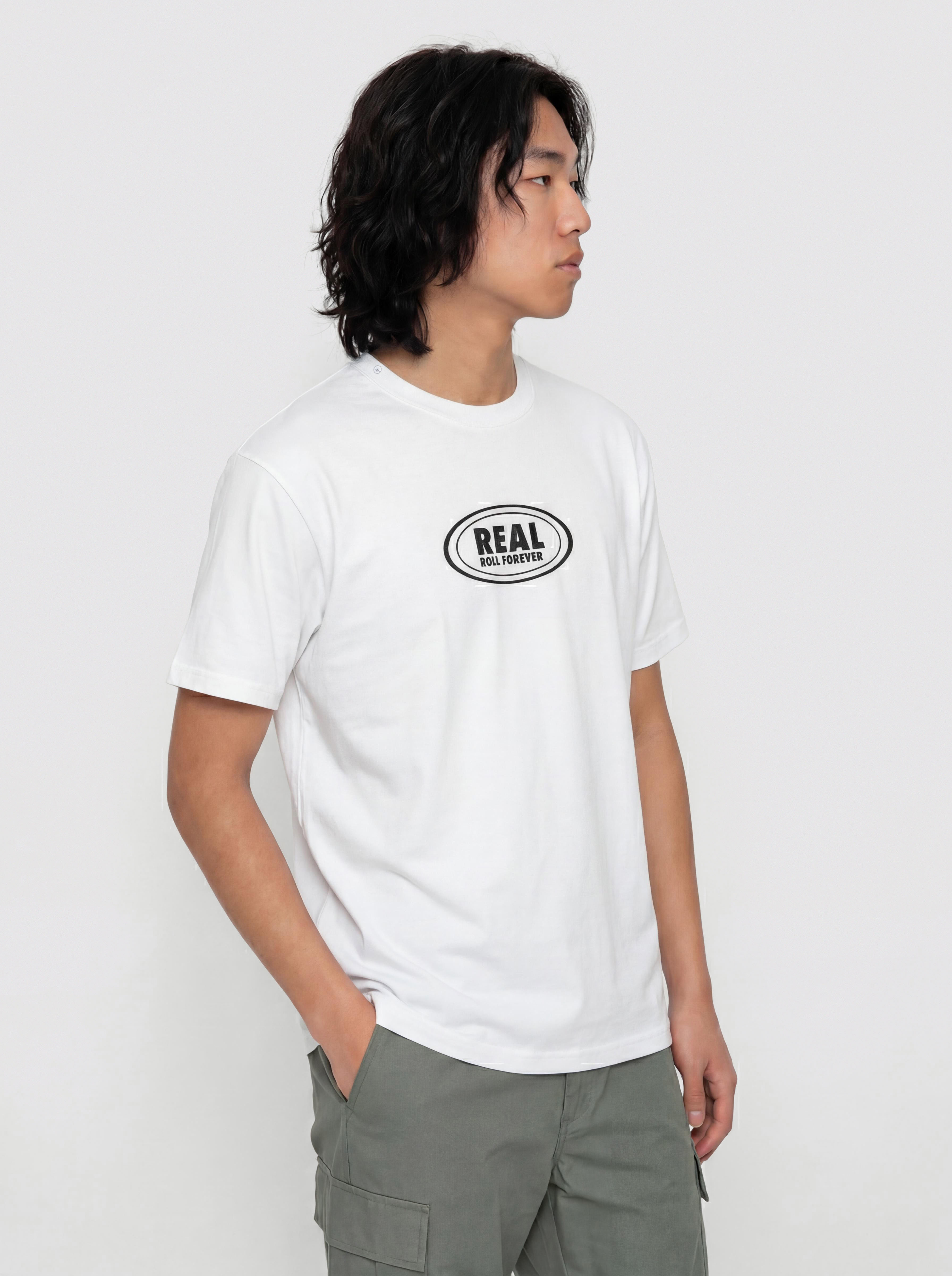 Real Roll Forever Póló (white w/black print)