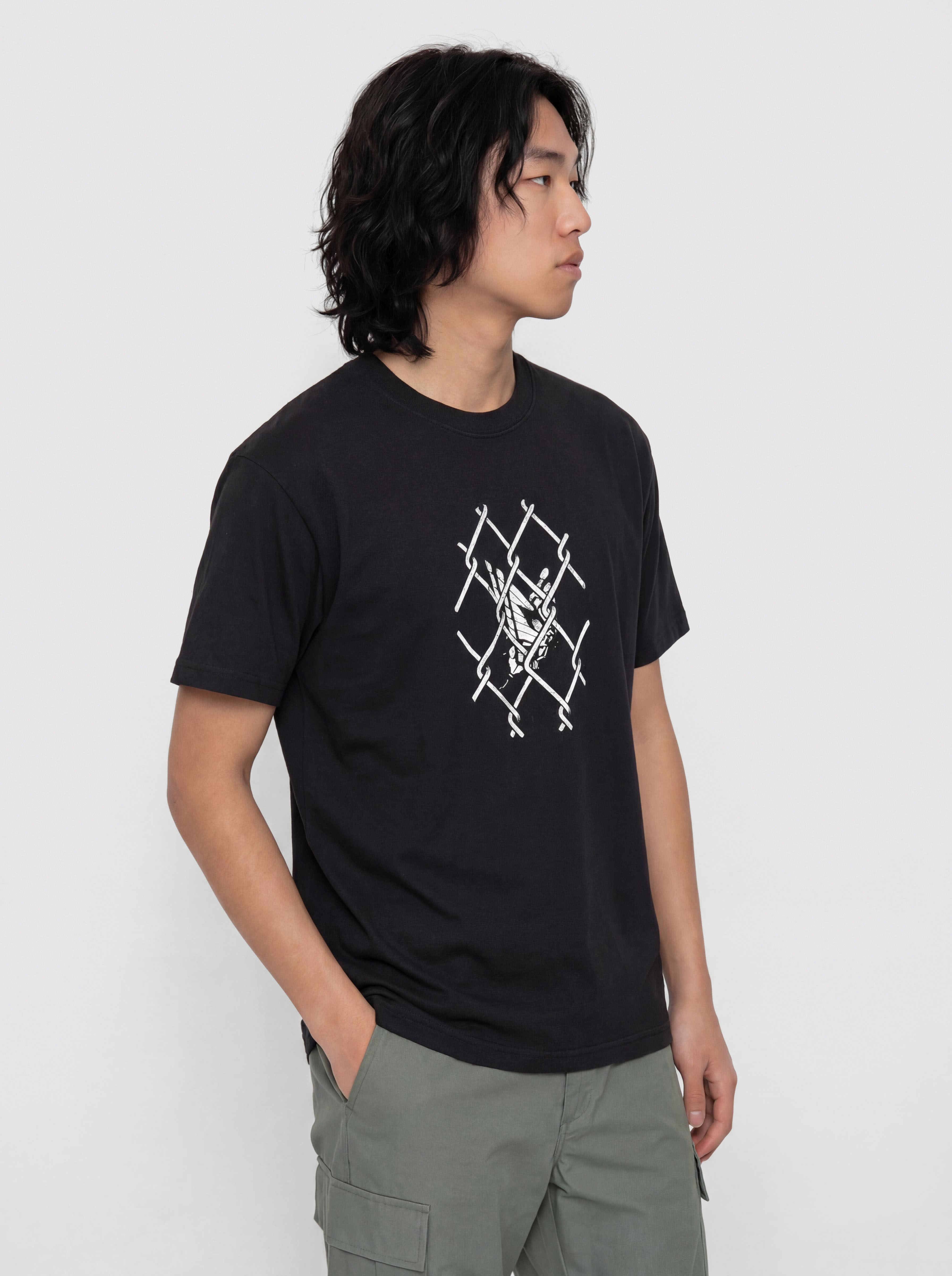 Real Outsider Grmnt Dye Póló (black)