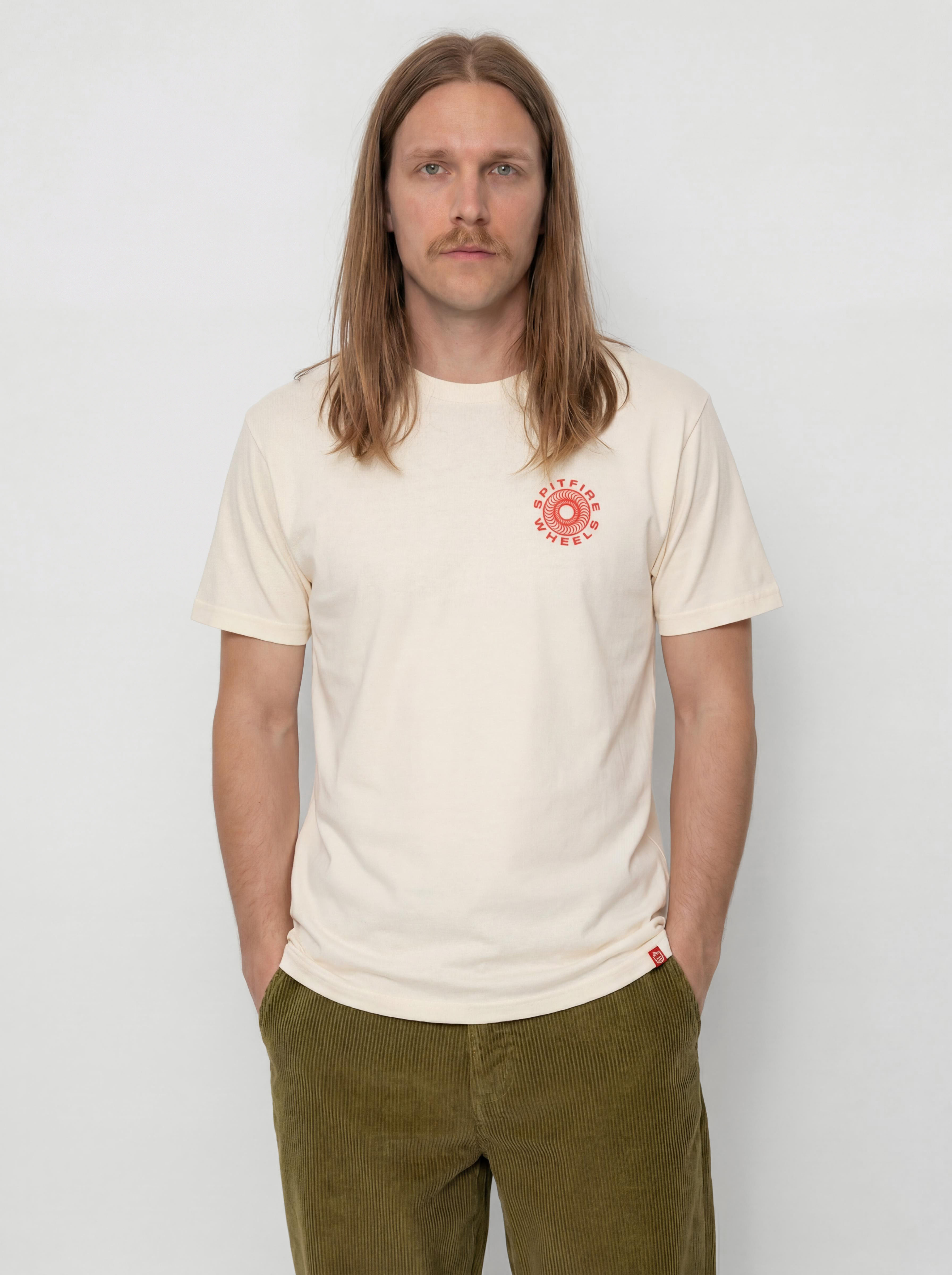 Spitfire Classic 87 Swirl Fill Póló (cream w/red&black prints)