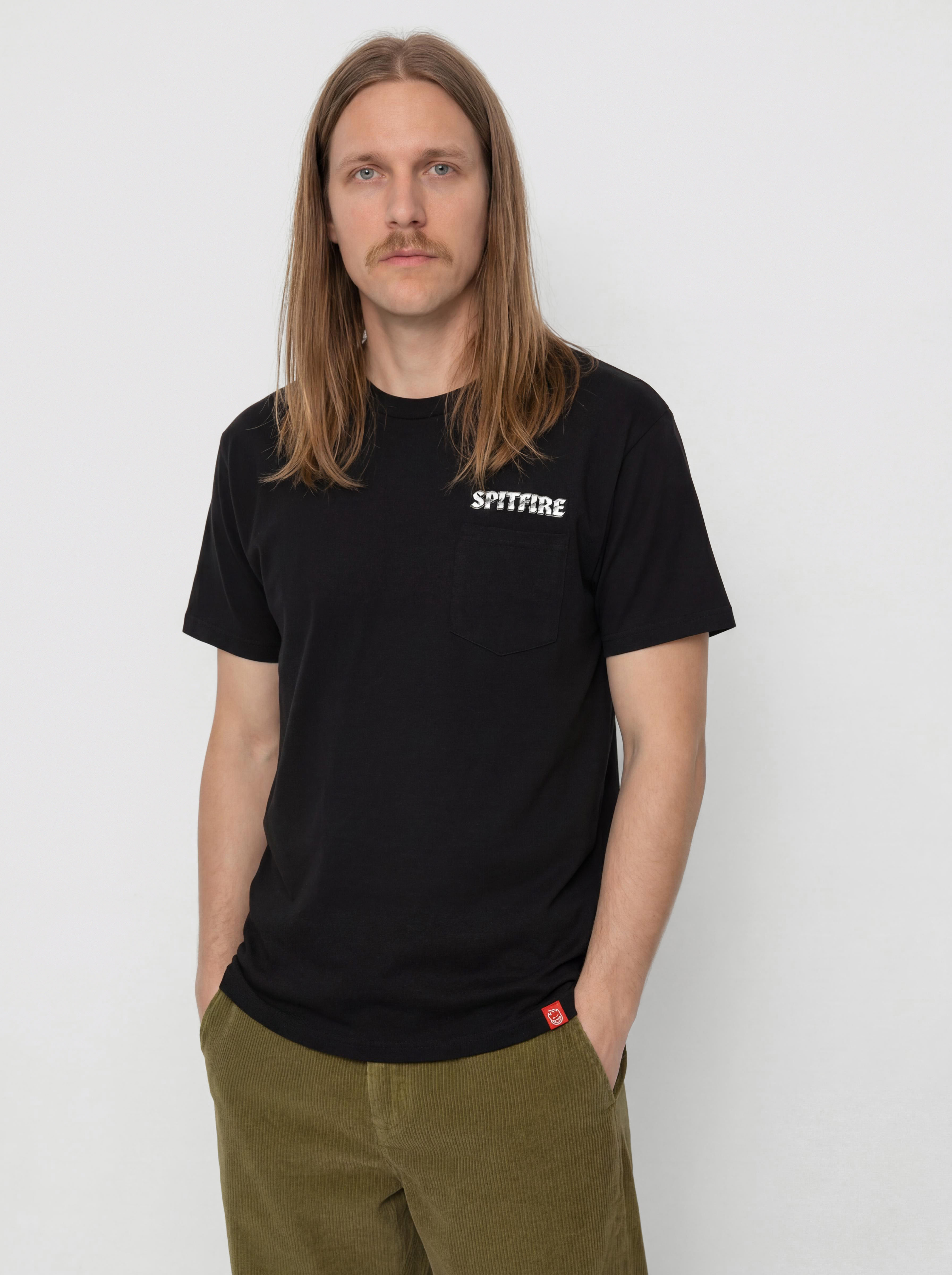 Spitfire Burnout Póló (black w/multi color prints)