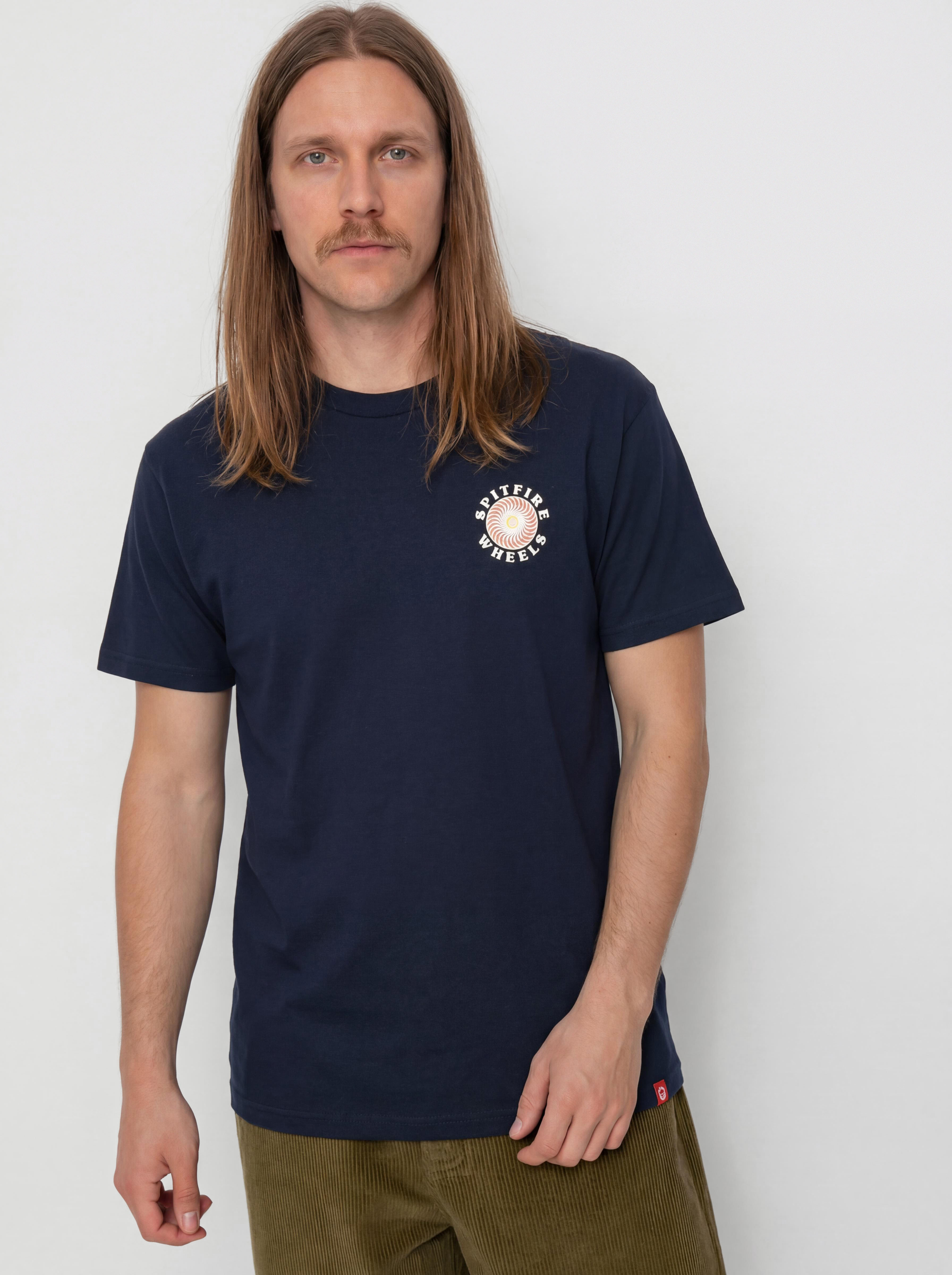 Spitfire Og Classic Fill Póló (true navy/white red yellow & blue prints)