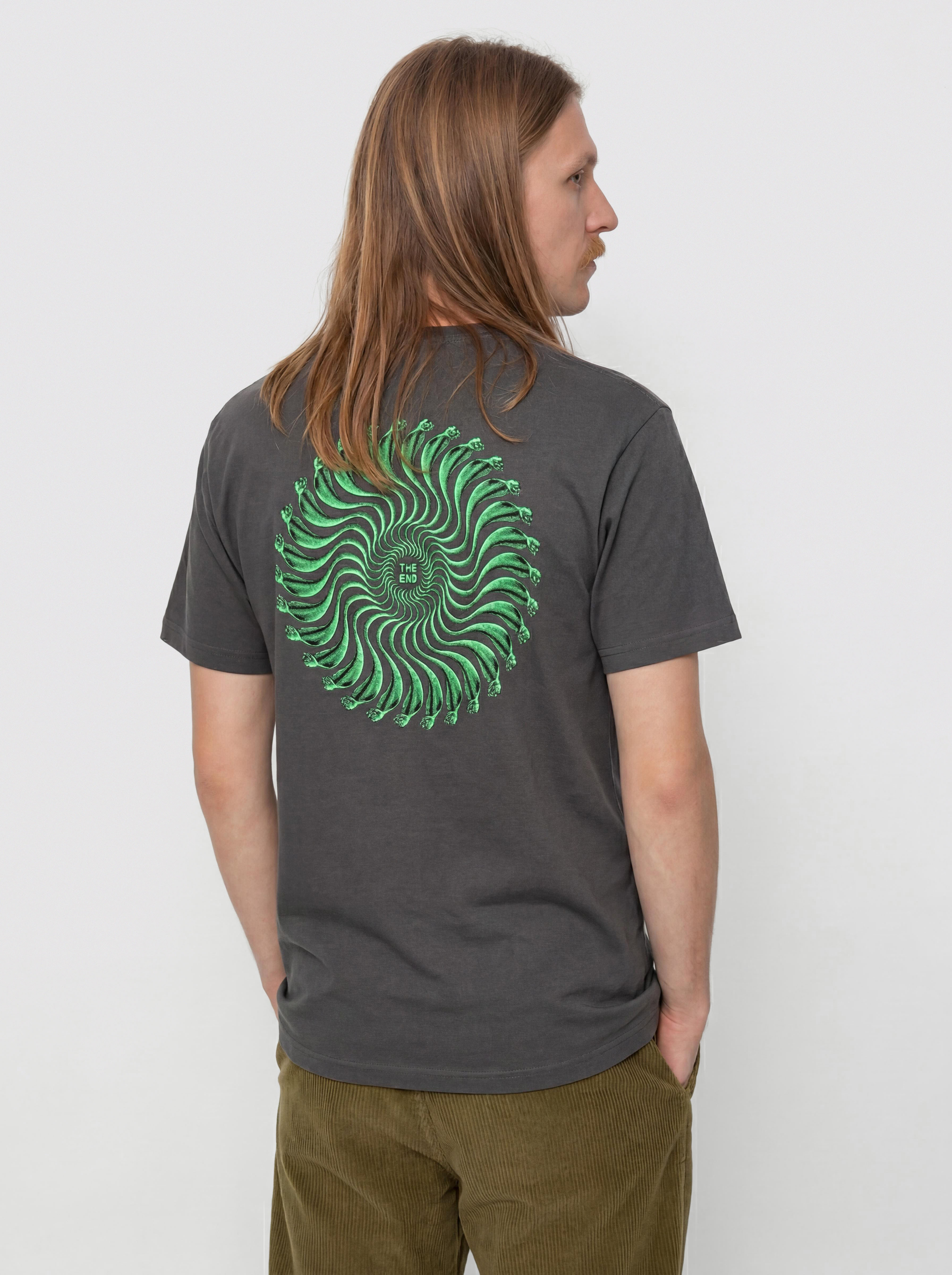 Spitfire Snake Classic Póló (charcoal solid w/green&black print)