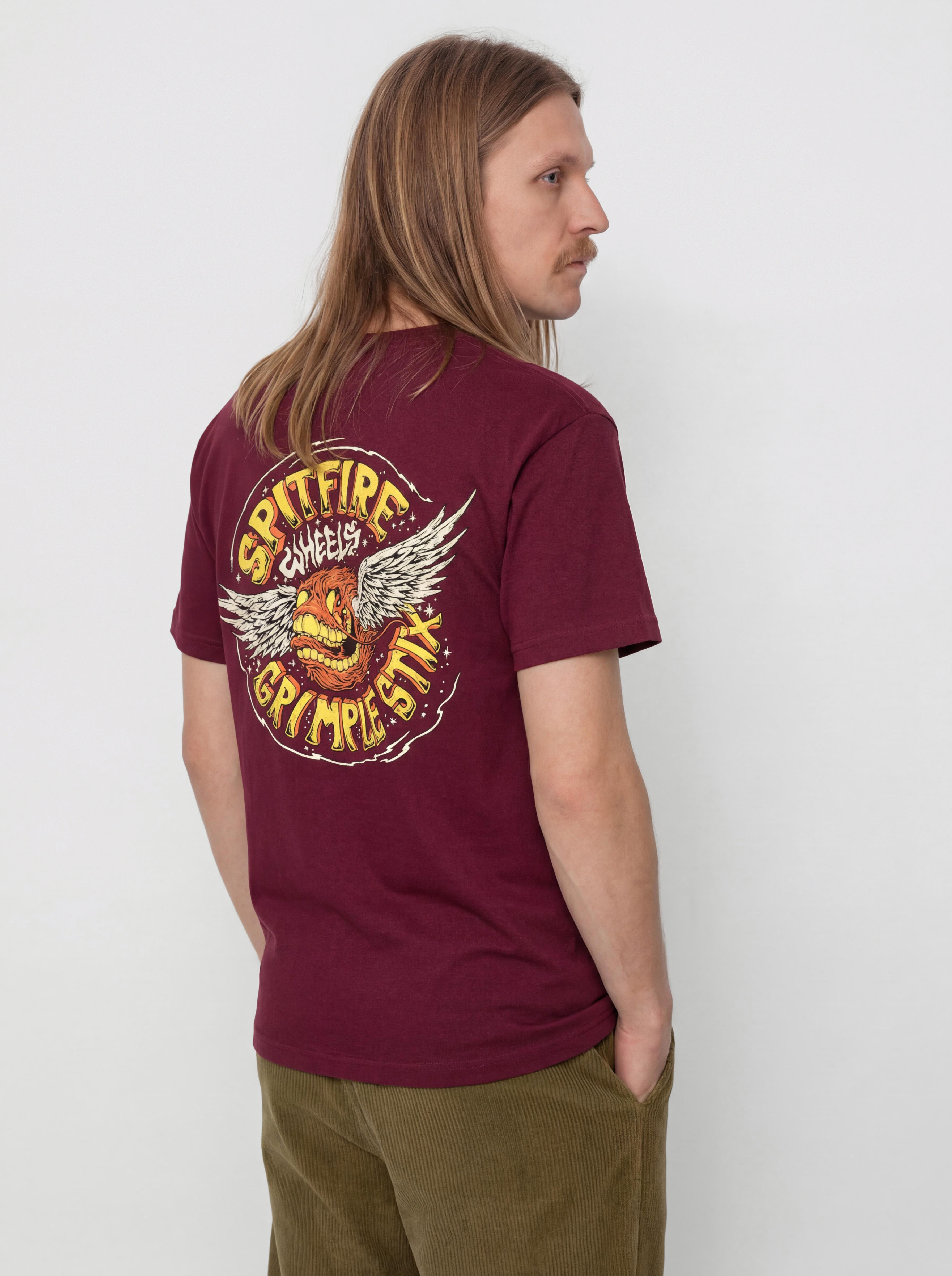 Spitfire Flying Grimple Póló (burgundy)