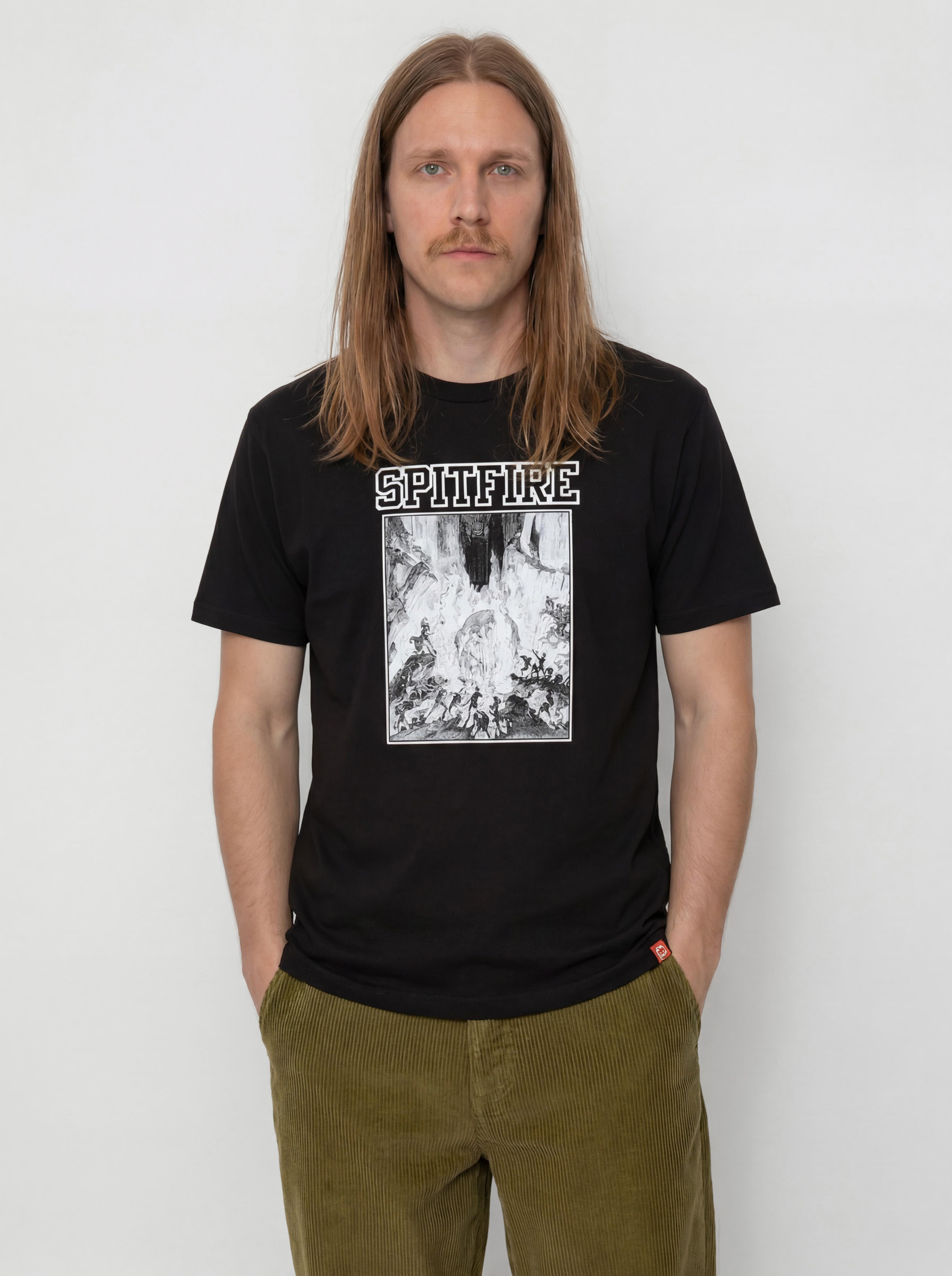 Spitfire Inferno Póló (black w/black&white prints)