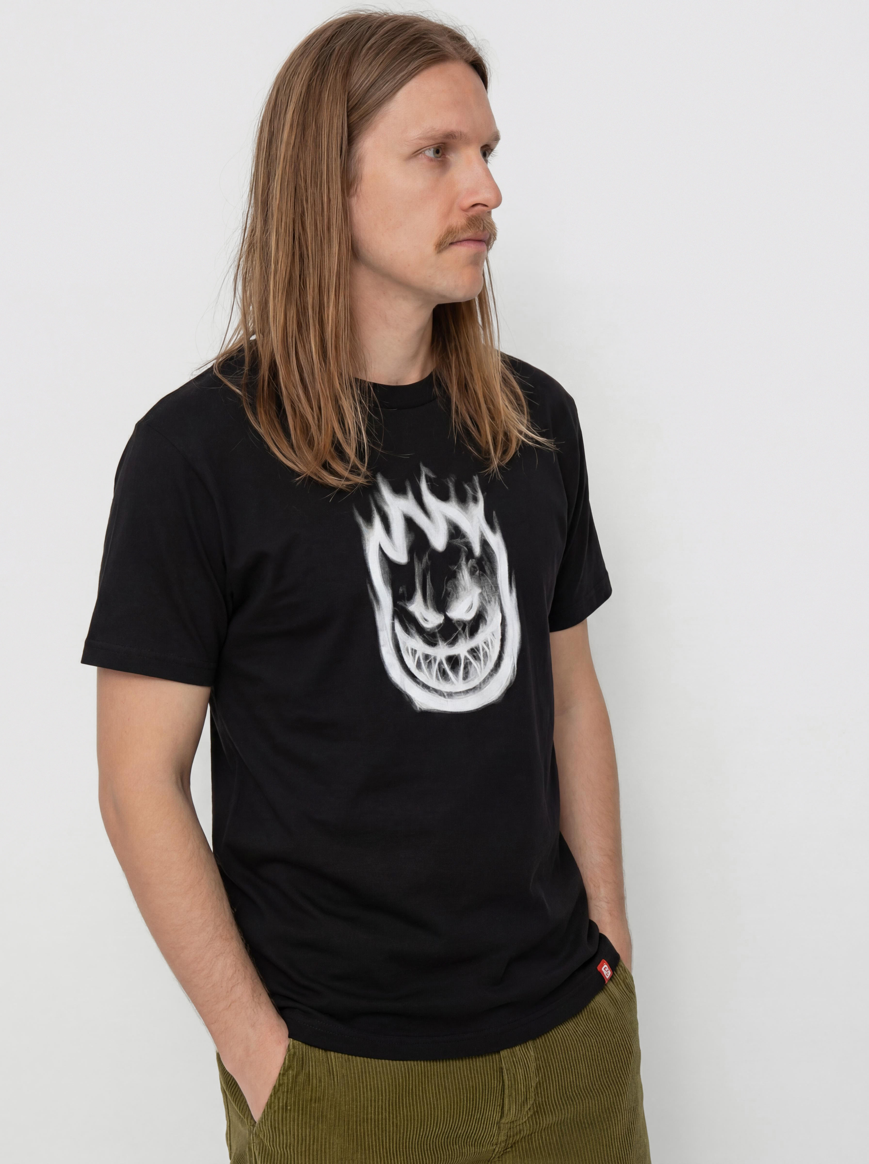 Spitfire Bighead Smoke Póló (black w/white print)